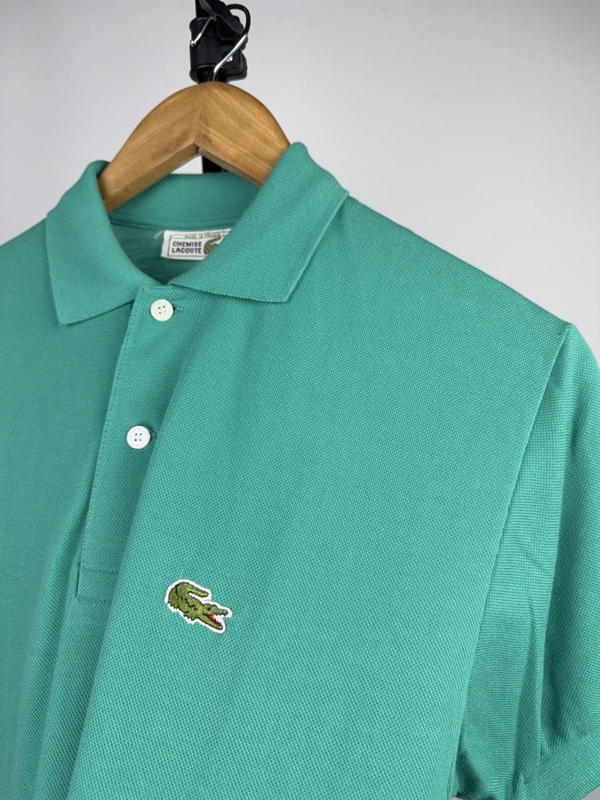 Lacoste Retro 80s Vintage Lacoste Polo Made in France Mint Green Size US S / EU 44-46 / 1 - 5 Thumbnail