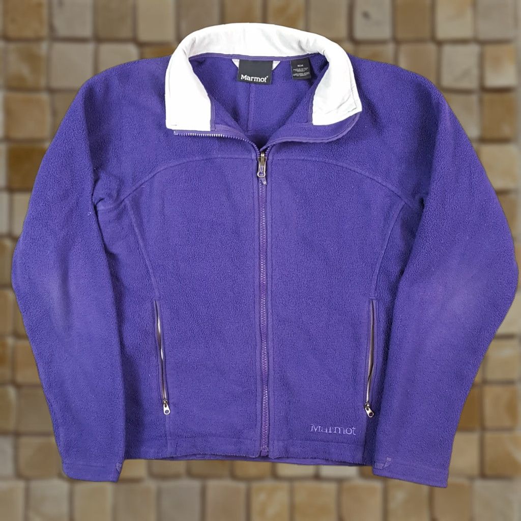 Marmot Marmot Purple Fleece Full Zip Up Jacket Women's M Outdoor Hiking Windbreaker Size M / US 6-8 / IT 42-44 - 1 Thumbnail