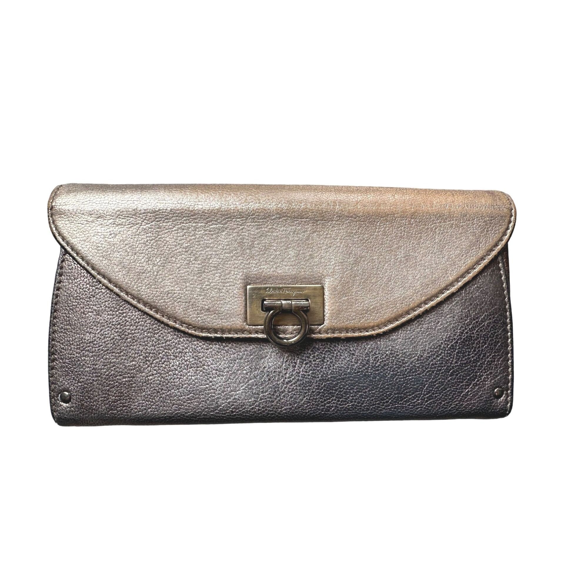 Salvatore Ferragamo Salvatore Ferragamo Metallic Tricolor Long Wallet with Dust Size ONE SIZE - 14 Thumbnail