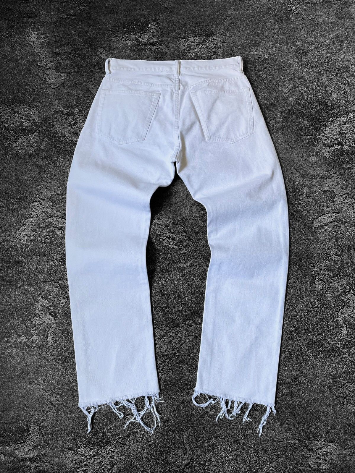 Our Legacy Our Legacy first cut worn white ripped hem jeans pants Size US 30 / EU 46 - 6 Thumbnail