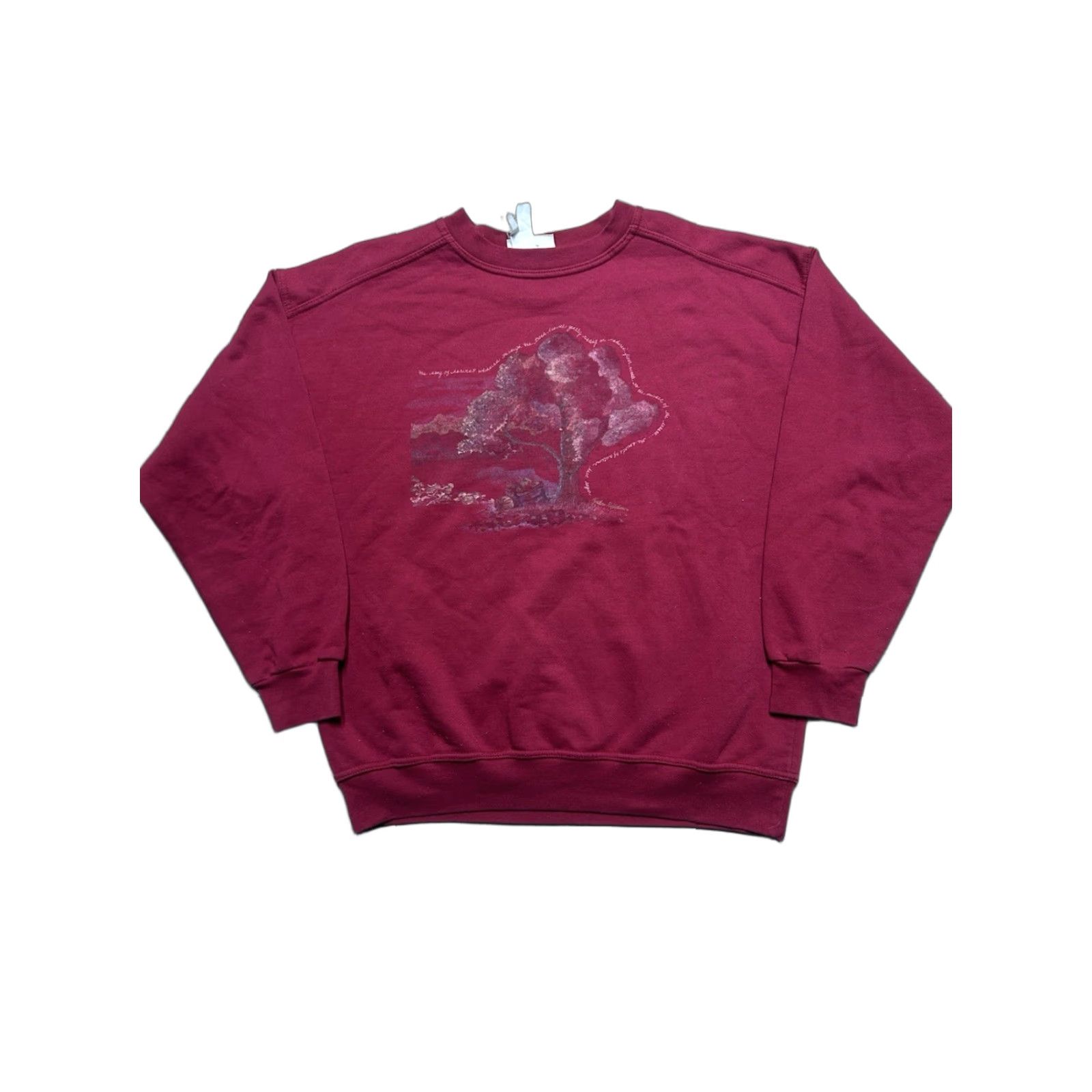 Northern Reflections VINTAGE Sweatshirt Mens Crewneck Reflective Northern Reflections Tree Graphic Nature Red Large Pullover (Note: avoid extra parentheses) Size US L / EU 52-54 / 3 - 1 Thumbnail