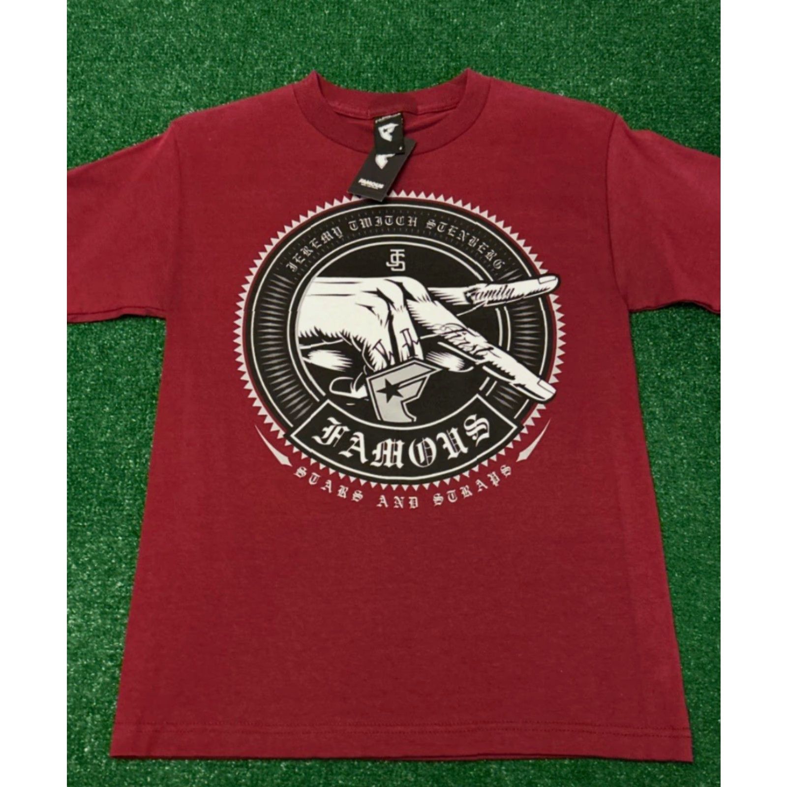 Barker VINTAGE Famous Stars & Straps Shirt S Red Music Punk Grunge Y2K Travis Barker Jeremy Twitch Men Size US S / EU 44-46 / 1 - 4 Thumbnail