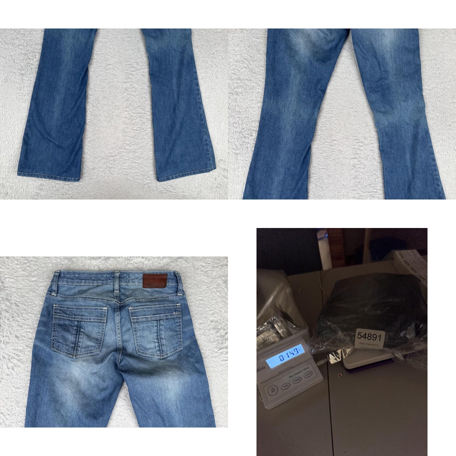 Denime Henry & Belle Lila Jeans Women 24 Flared Denim Blue 90s City Stretch Pockets 5-Pocket Regular Rise Low Rise 24x33 Vintage No Size 42" / US 20 - 10 Thumbnail