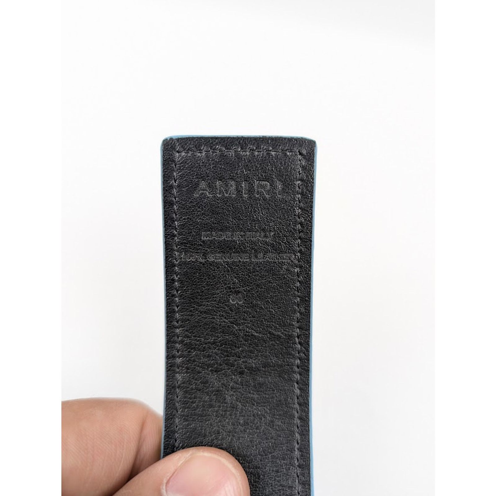 Amiri o1rshd1 Size:75 cm / 4cm Reversible Belt in Black/Air Blue Size 30 - 5 Thumbnail