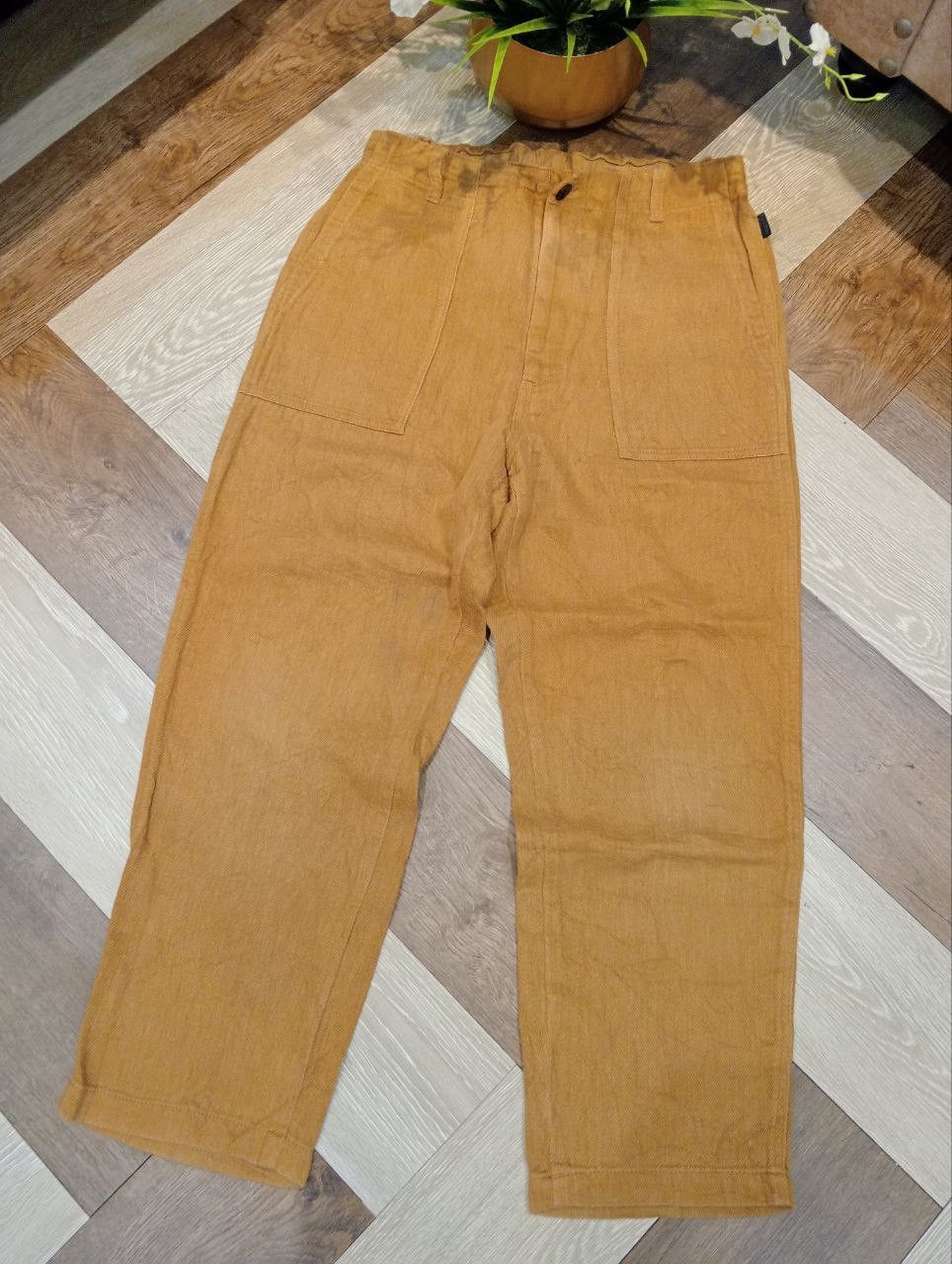 Issey Miyake VINTAGE ISSEY MIYAKE PLANTATION BAGGY PANTS - SIZE S BROWN Size US 30 / EU 46 - 3 Thumbnail