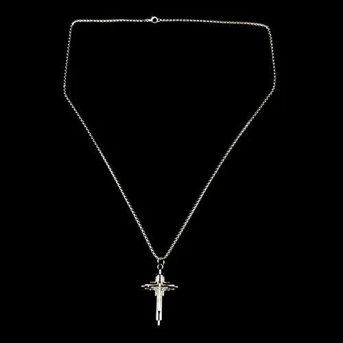 VIBE Abstract Cross Punk Necklace Chain Size ONE SIZE - 2 Thumbnail
