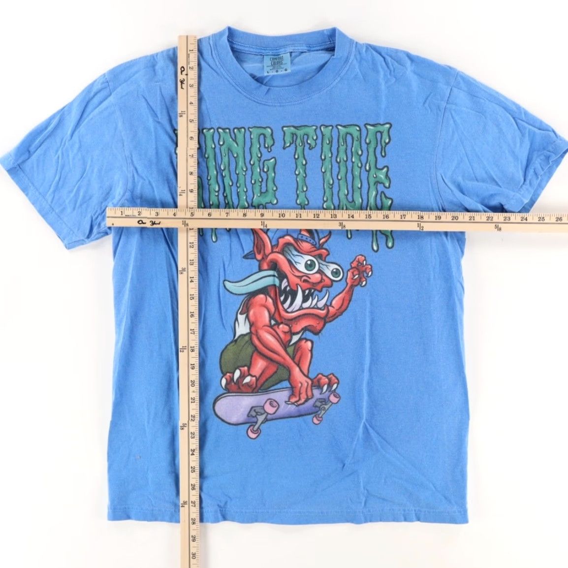 Comfort Colors Comfort Colors King Tide Skateboards Solid T-Shirt Blue Men's L Shirt Size US L / EU 52-54 / 3 - 3 Thumbnail