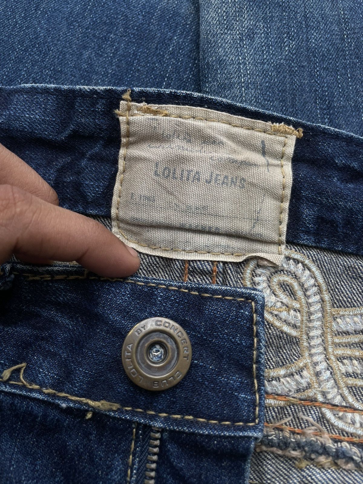 Japanese Brand Vintage Distress Lolita Flared Jeans Size US 33 - 12 Thumbnail