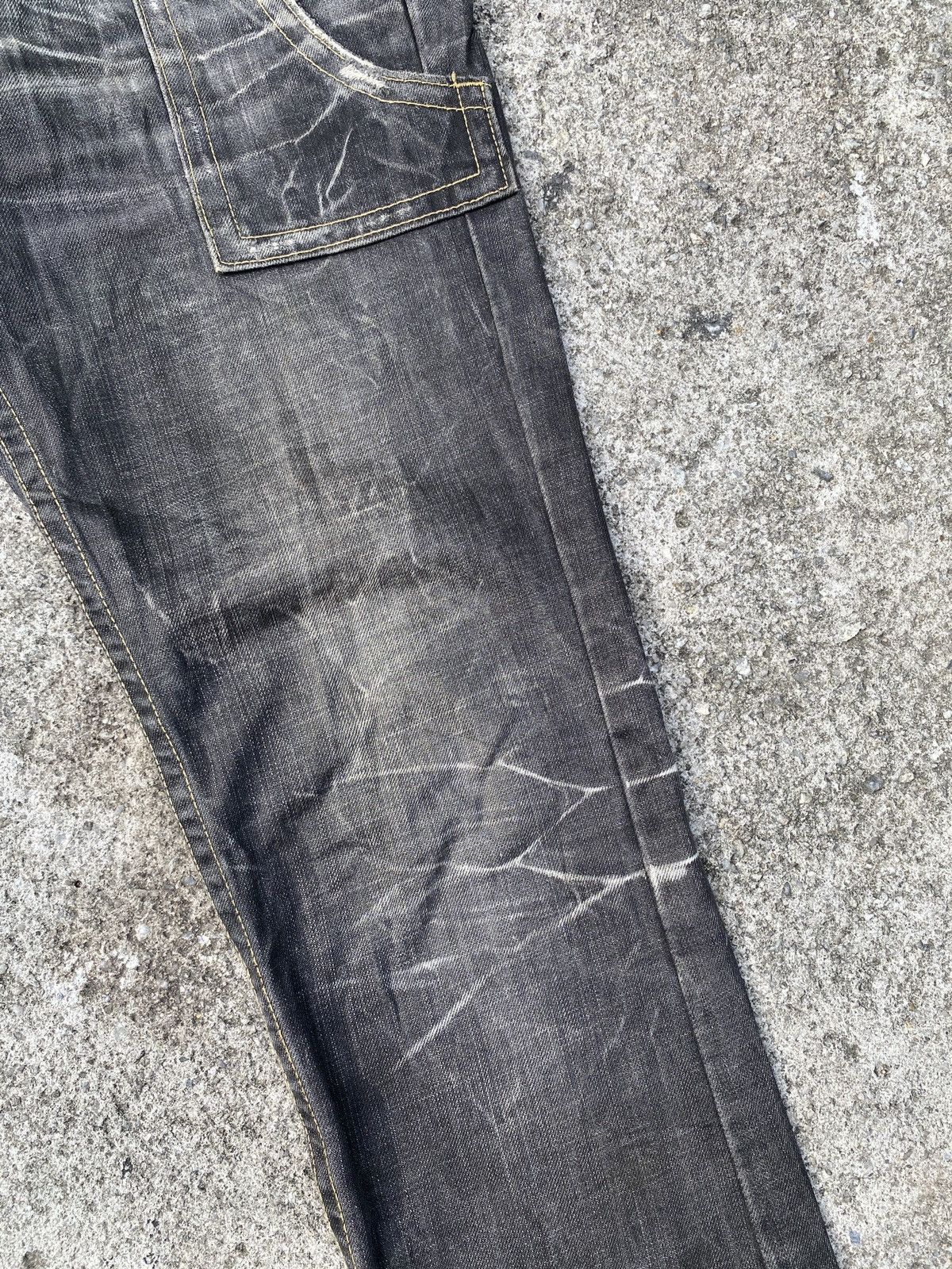If Six Was Nine × Japanese Brand × Tornado Mart Ozz First Pinball Distressed Claw Marks Slim Flare Denim Size US 30 / EU 46 - 8 Thumbnail