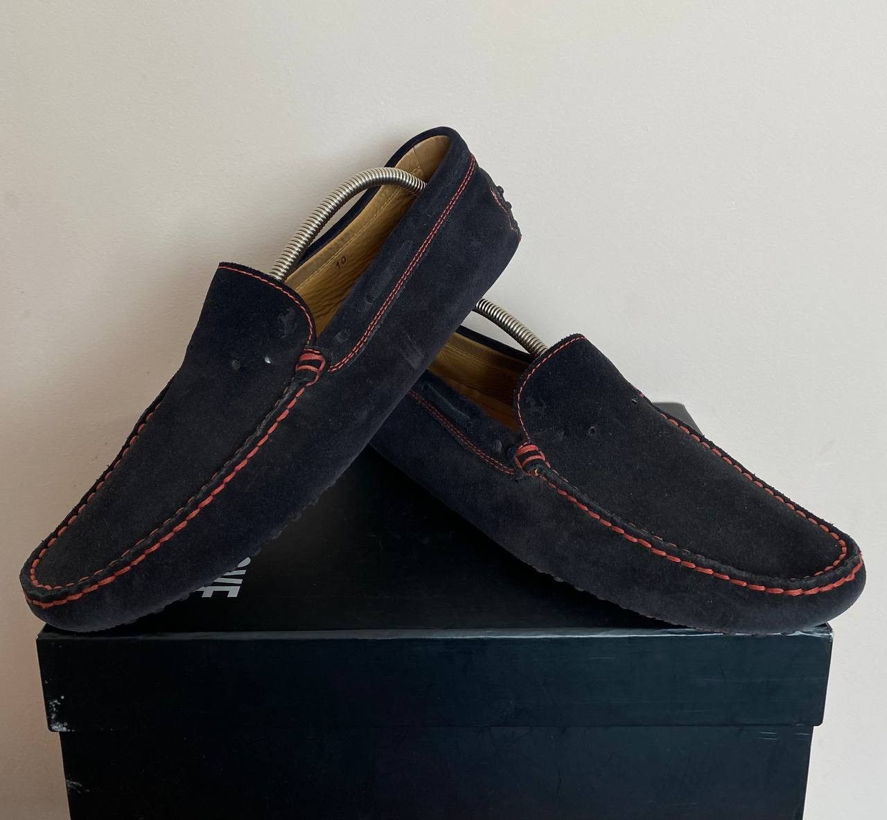 Tod's Tod's For Ferrari Black Suede Slip On Loafers Size 10 Size US 10 / EU 43 - 1 Thumbnail