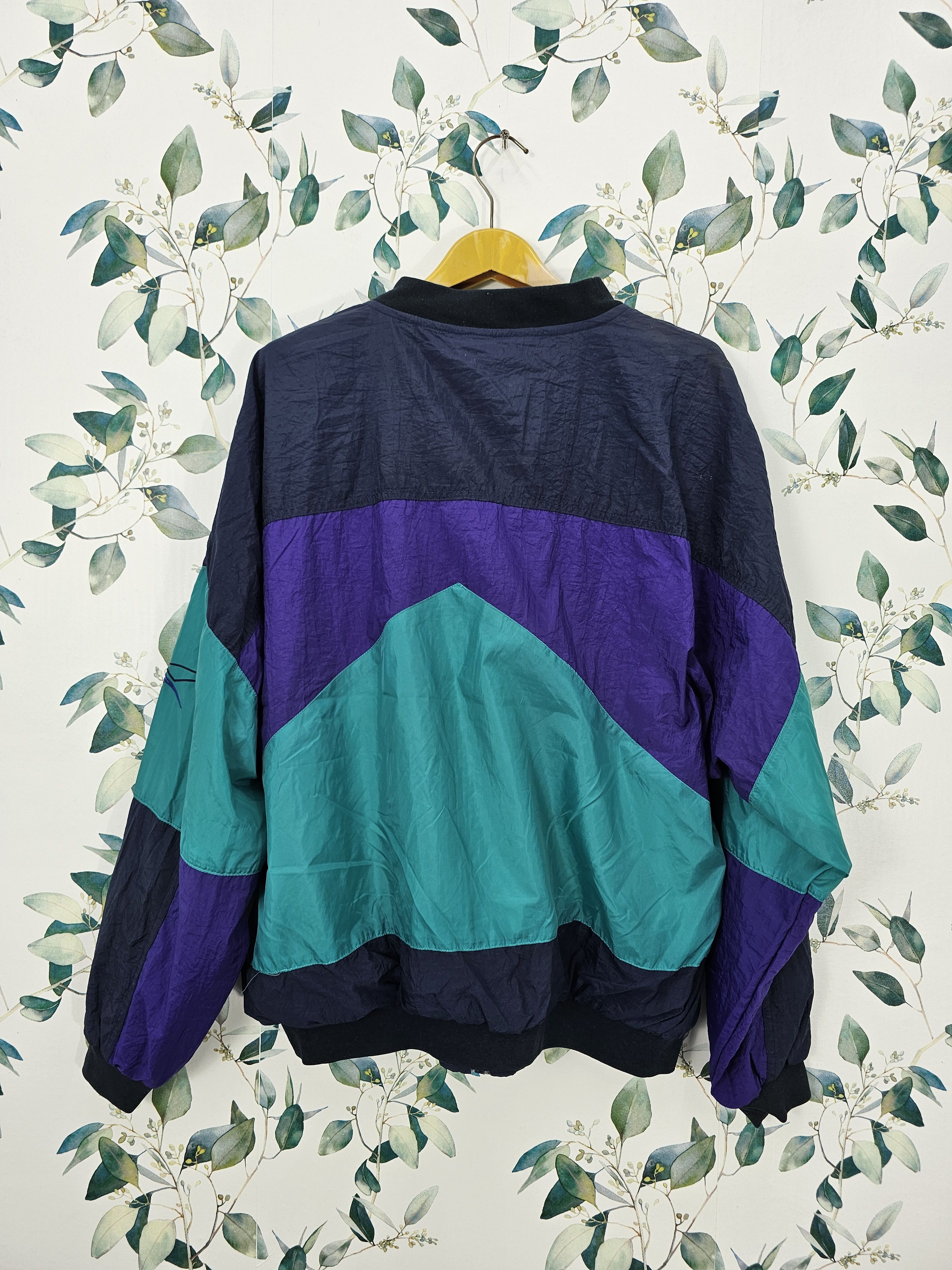 Reebok Vtg REEBOK Multi Color Block Embroider Windbreaker J0106 Size US XL / EU 56 / 4 - 2 Thumbnail