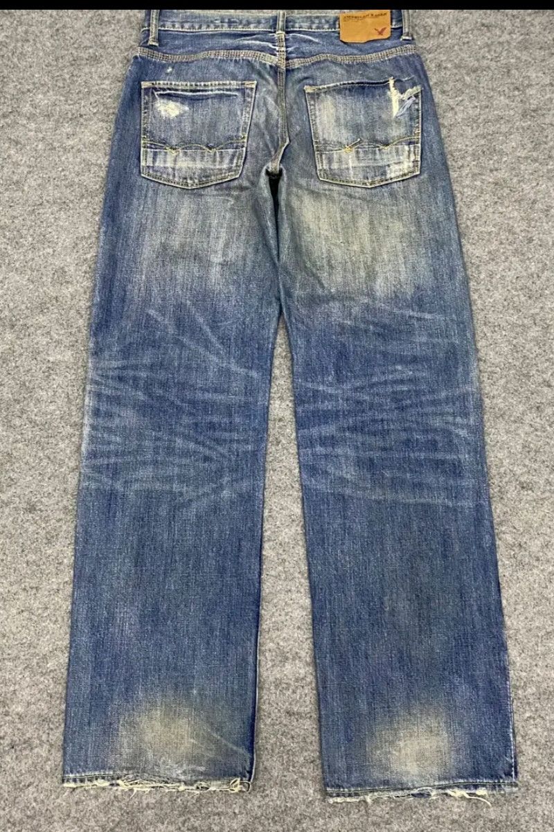 American Eagle Outfitters Vintage American Eagle Qutfitters Patchwork Denim Size US 32 / EU 48 - 2 Thumbnail