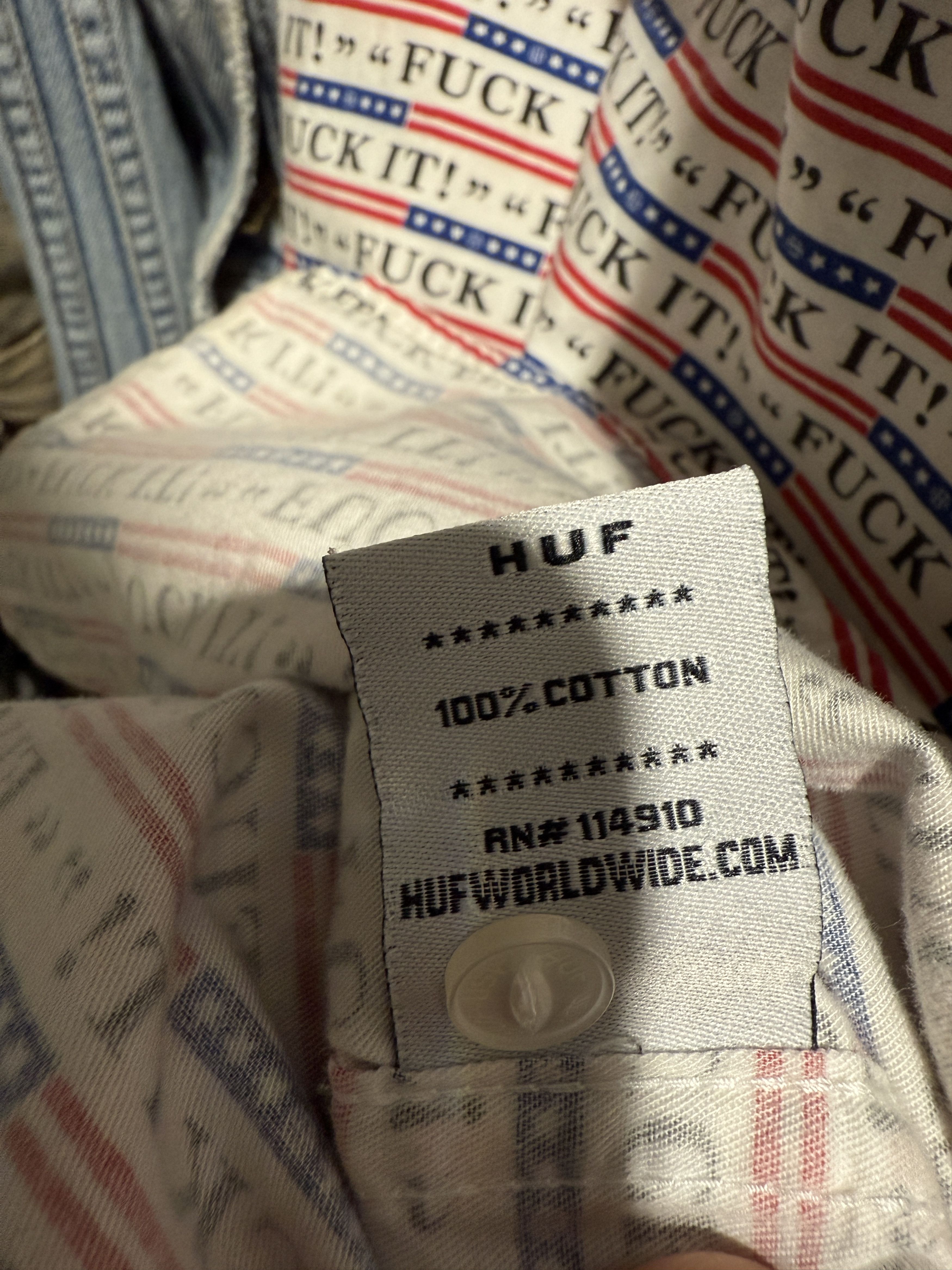 Huf Huf Fuck It All Over Print Button Down Shirt S Size US S / EU 44-46 / 1 - 5 Thumbnail