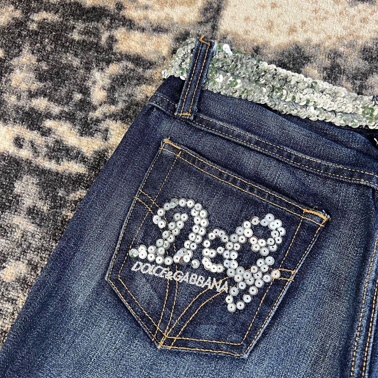 Dolce & Gabbana Dolce & Gabbana Luxury Big Logo Denim Jeans Size 28" / US 6 / IT 42 - 4 Thumbnail
