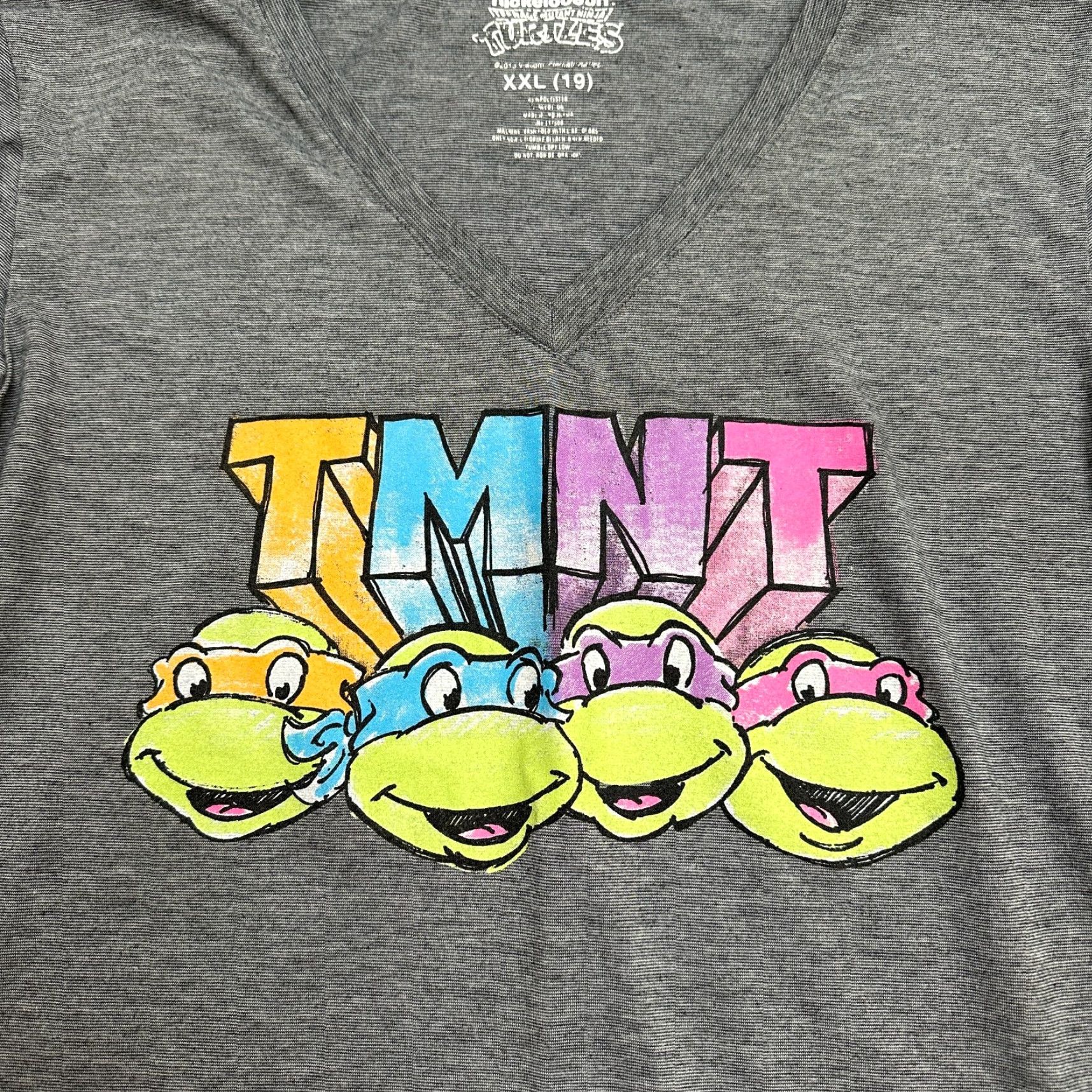 Nickelodeon Nickelodeon Teenage Mutant Ninja Turtle T-Shirt Womens Medium Girls XXL Gray Tee Size M / US 6-8 / IT 42-44 - 3 Thumbnail