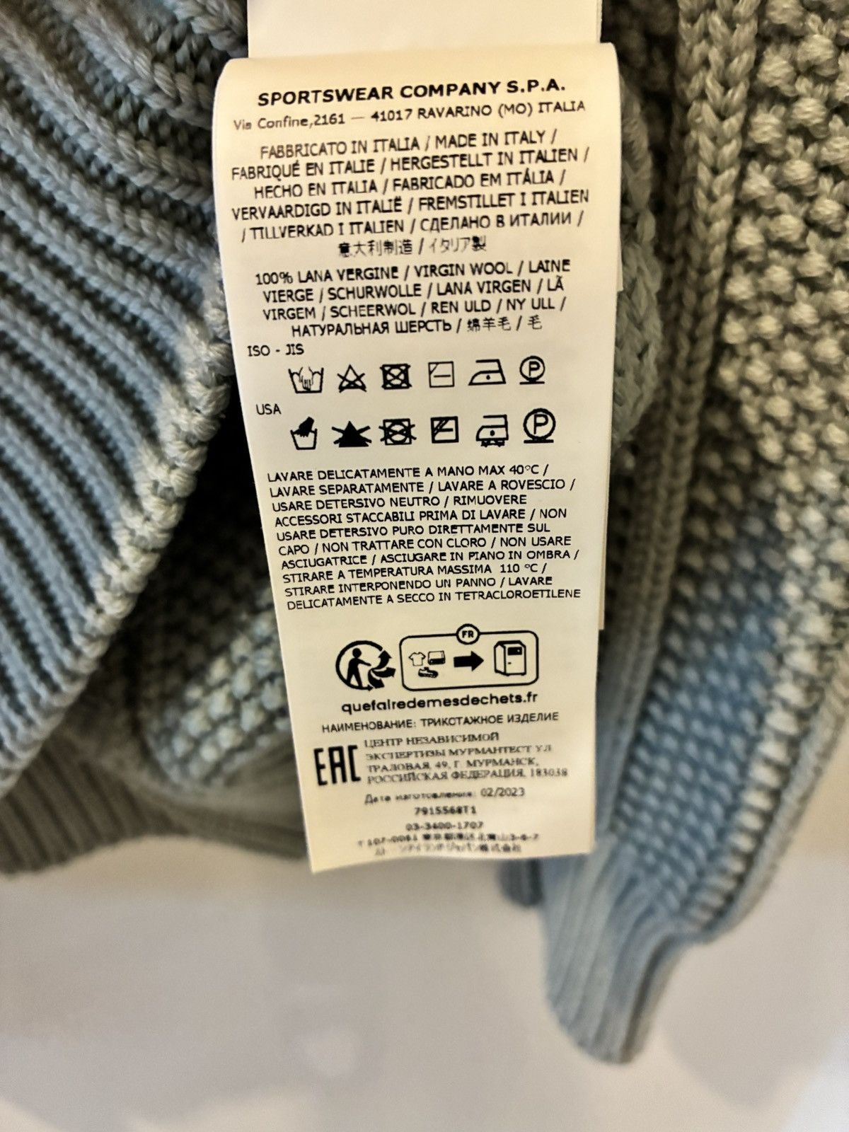 Stone Island Stone Island Knitwear 100% Pure Wool ’DUST' Treatment 100% Size US M / EU 48-50 / 2 - 8 Thumbnail