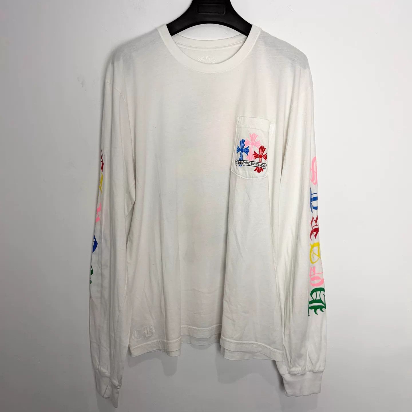 Chrome Hearts Chrome Hearts White Color Sanskrit Back Phantom Cross LS XL Size US XL / EU 56 / 4 - 1 Thumbnail