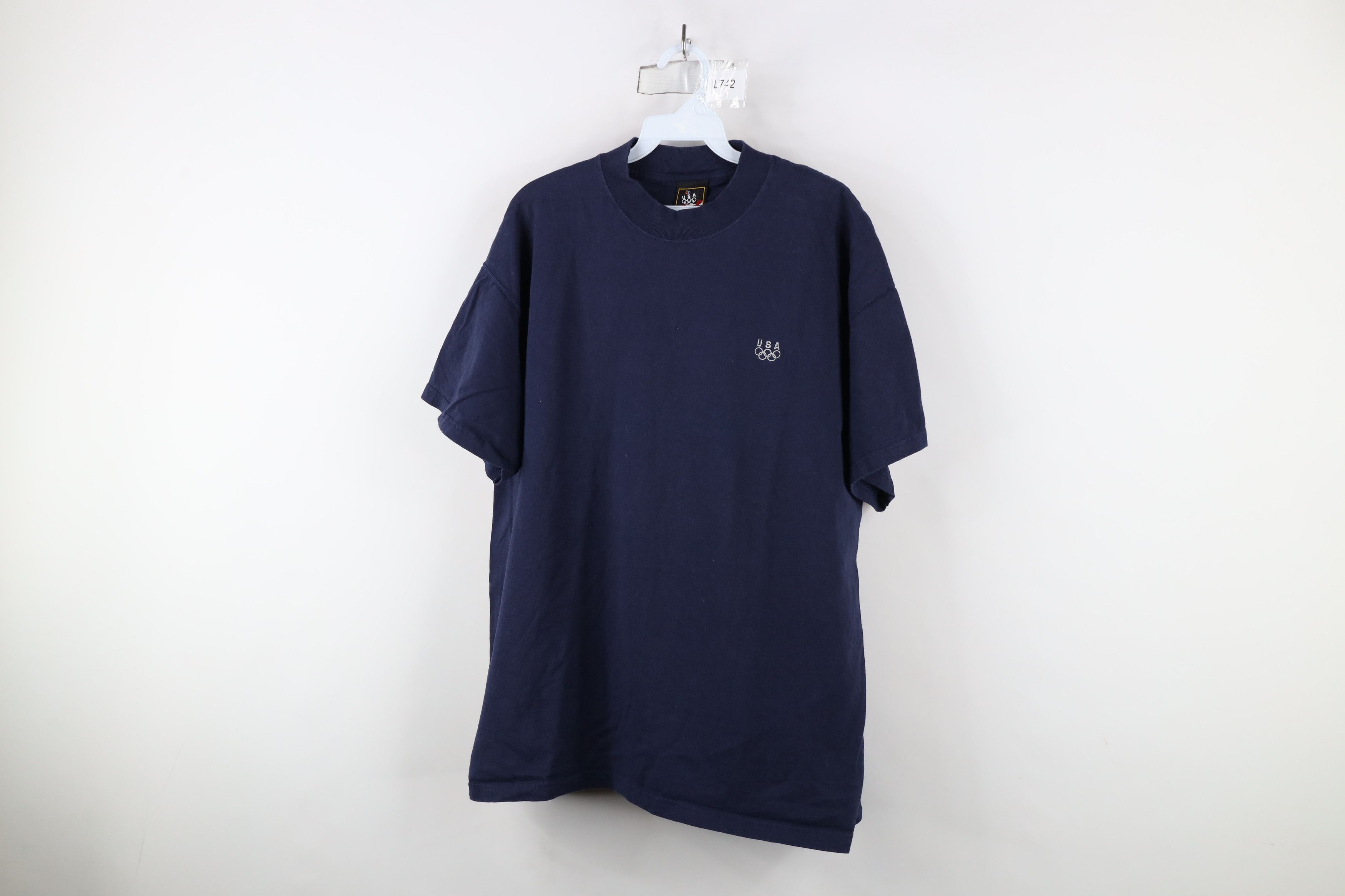Vintage Vintage 90s USA Olympics Spell Out Short Sleeve T-Shirt Blue Size US L / EU 52-54 / 3 - 1 Thumbnail