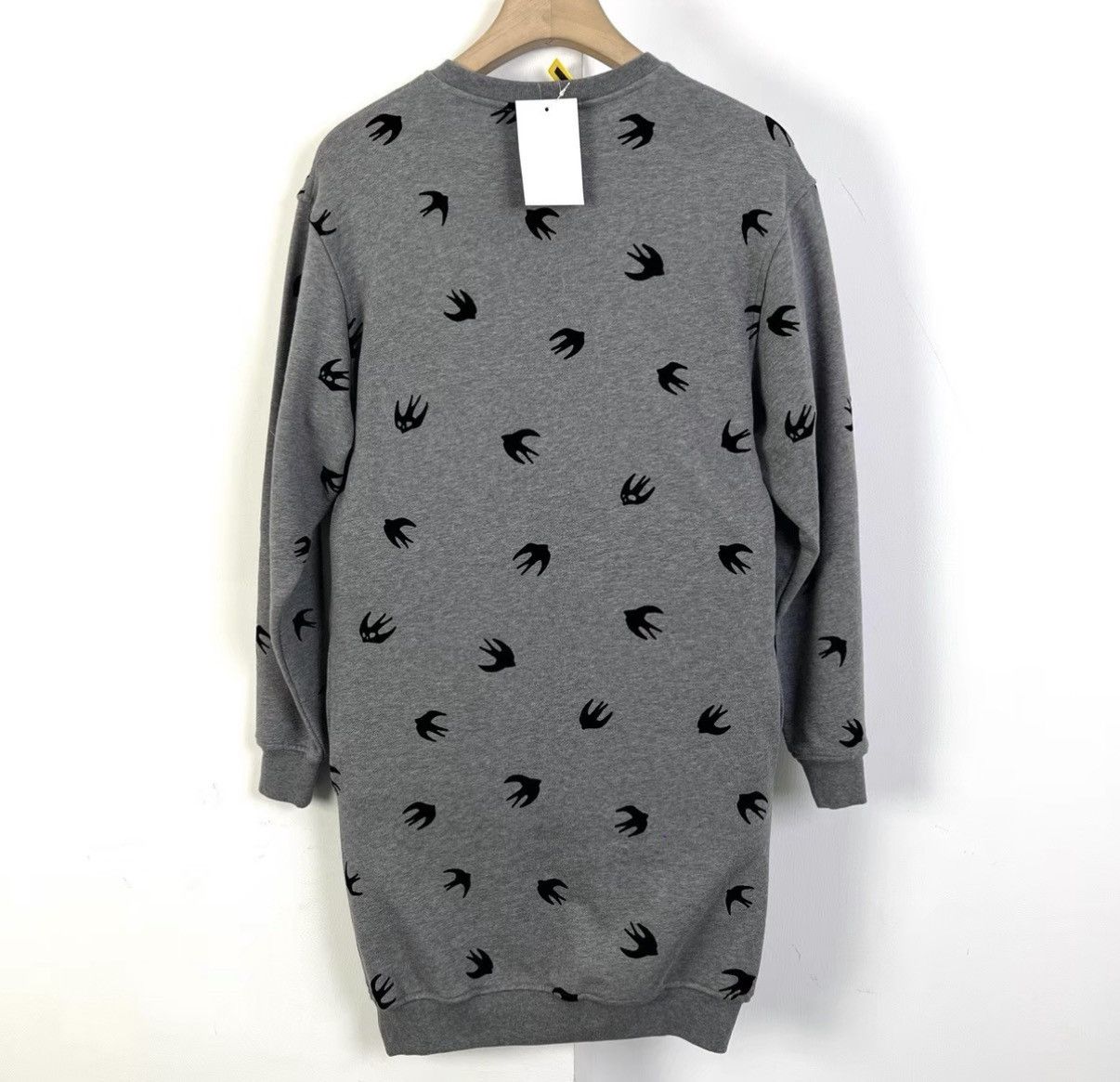 Alexander Wang Alexander McQueen Gray Swallow Flocked Dress K12 Size XXS / US 00 / IT 34 - 2 Thumbnail