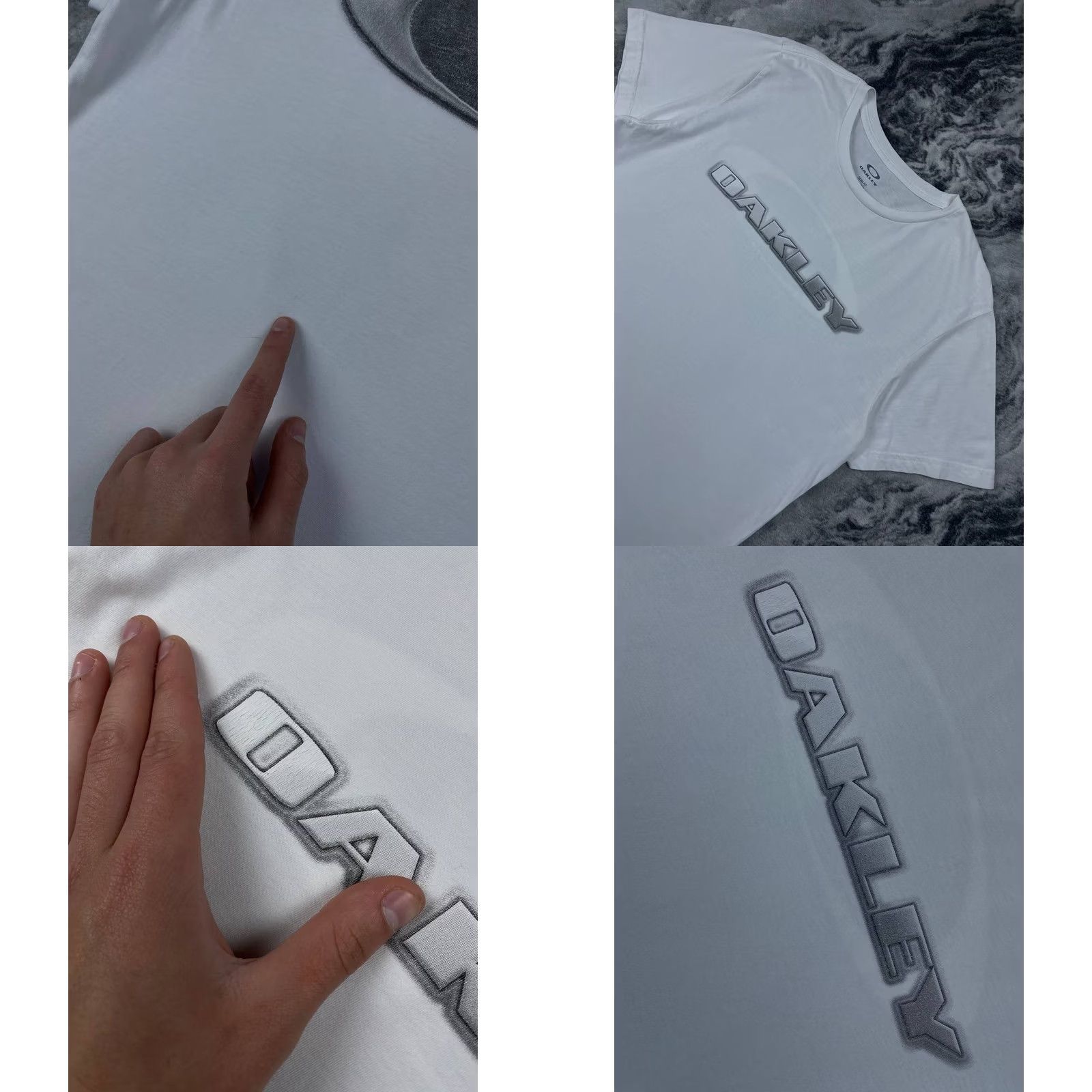 Oakley VINTAGE Oakley T Shirt Mens XL White Logo 3D Big Size US XL / EU 56 / 4 - 8 Thumbnail