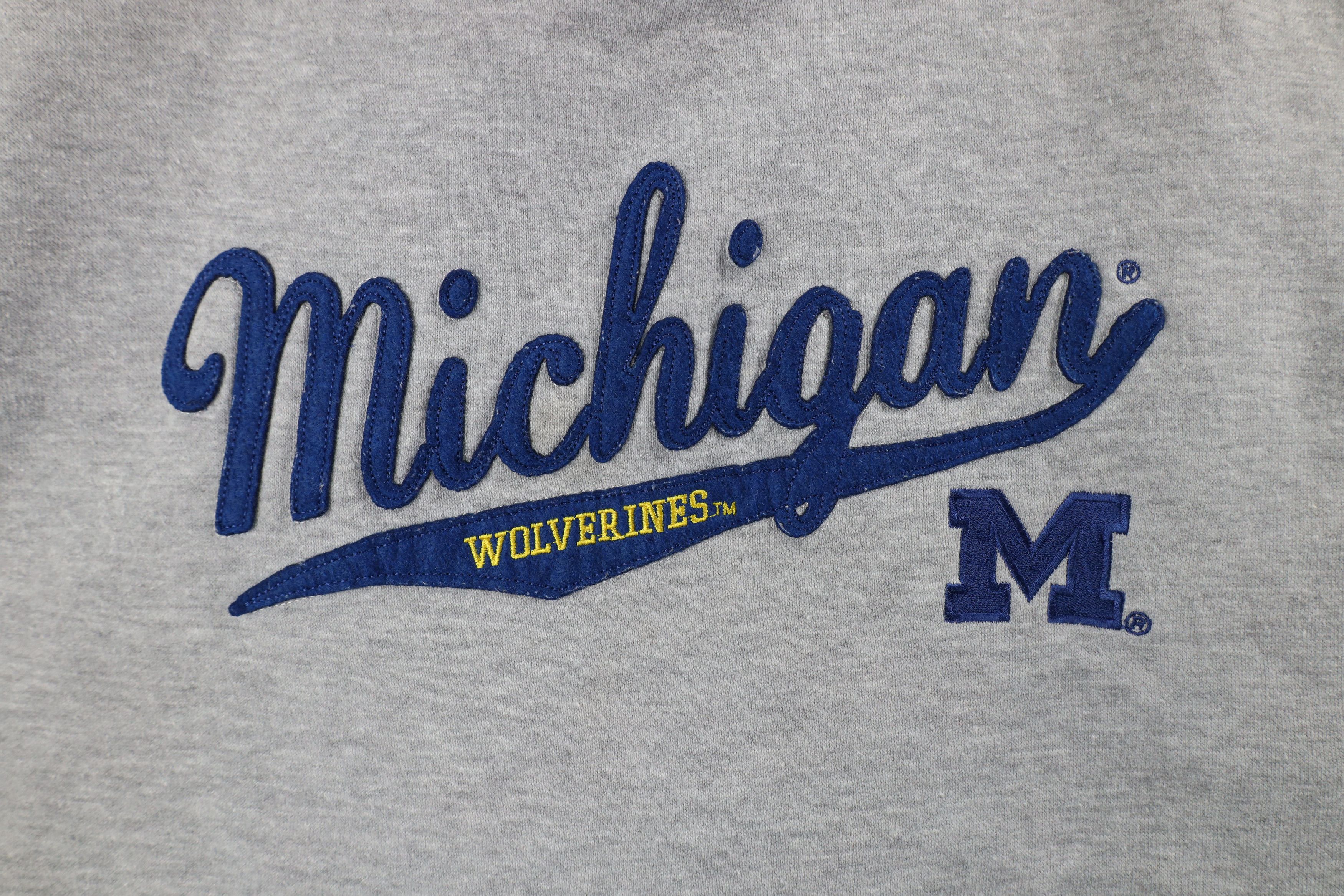 Vintage Vintage 90s Spell Out Script University of Michigan Hoodie Size US XXL / EU 58 / 5 - 6 Thumbnail