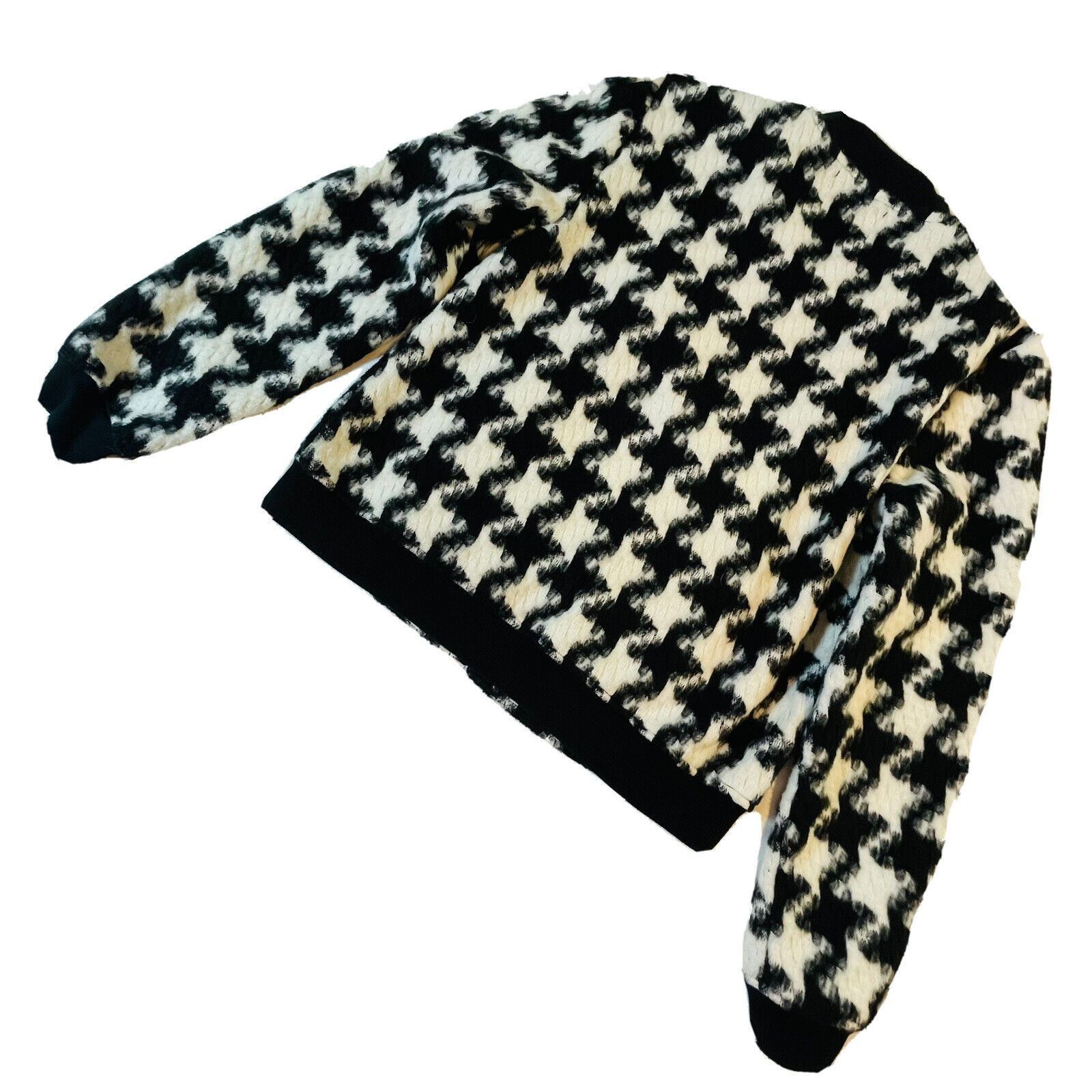 Other Ruff Hewn Houndstooth Zip Up Black and White Bomber Jacket W Size S / US 4 / IT 40 - 3 Thumbnail