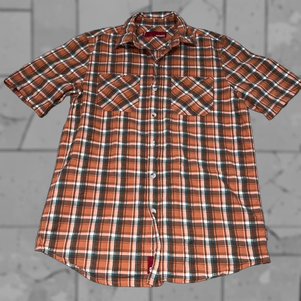 Gramicci Gramicci Shirt Button-Up Plaid Orange Men’s M Short Sleeve Mens Size M Size US M / EU 48-50 / 2 - 1 Thumbnail
