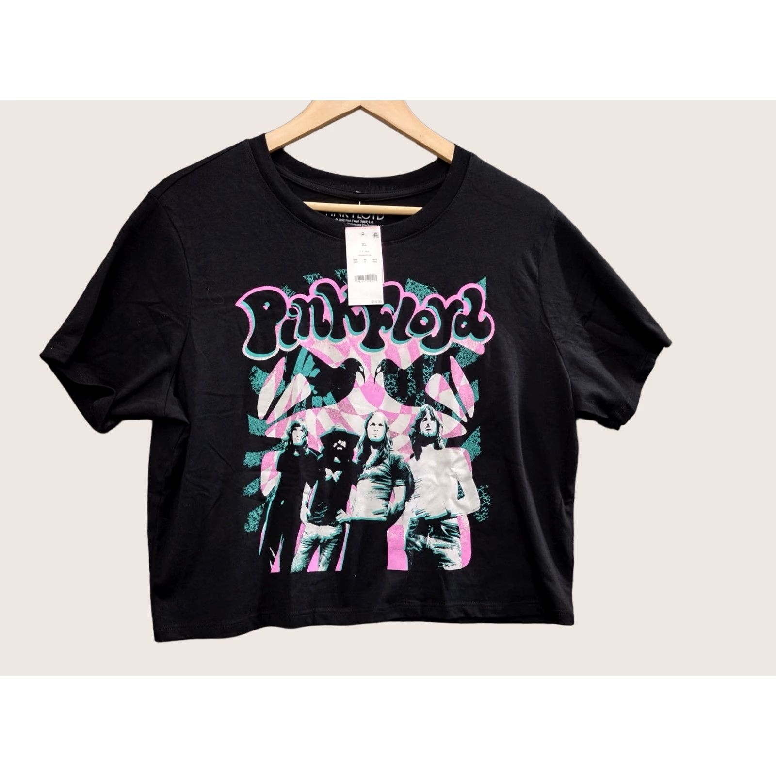Vintage Pink Floyd Black Logo Short Sleeve Cropped T Shirt XL Womens Crew Neck Vintage No Size XL / US 12-14 / IT 48-50 - 1 Thumbnail