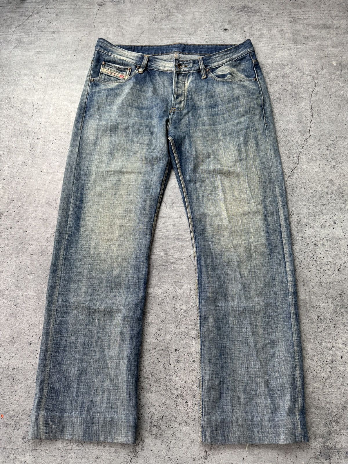 Japanese Brand Vintage Diesel Jeans Washed Wide Japanese Y2K Avant Garde Size US 38 / EU 54 - 8 Thumbnail