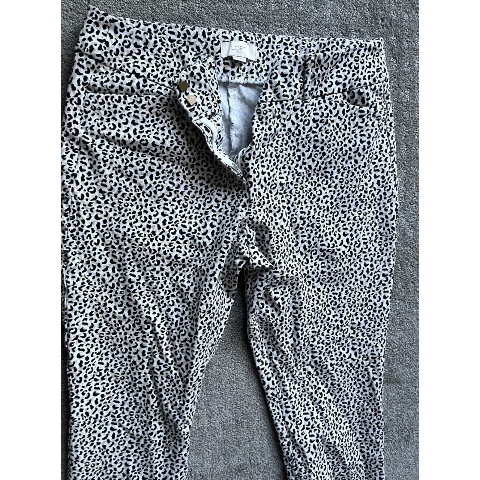 Ann Taylor Ann Taylor LOFT Outlet Animal Print Skinny Ankle Pull on Pants Womens Size 10 Size 32" / US 10 / IT 46 - 2 Thumbnail
