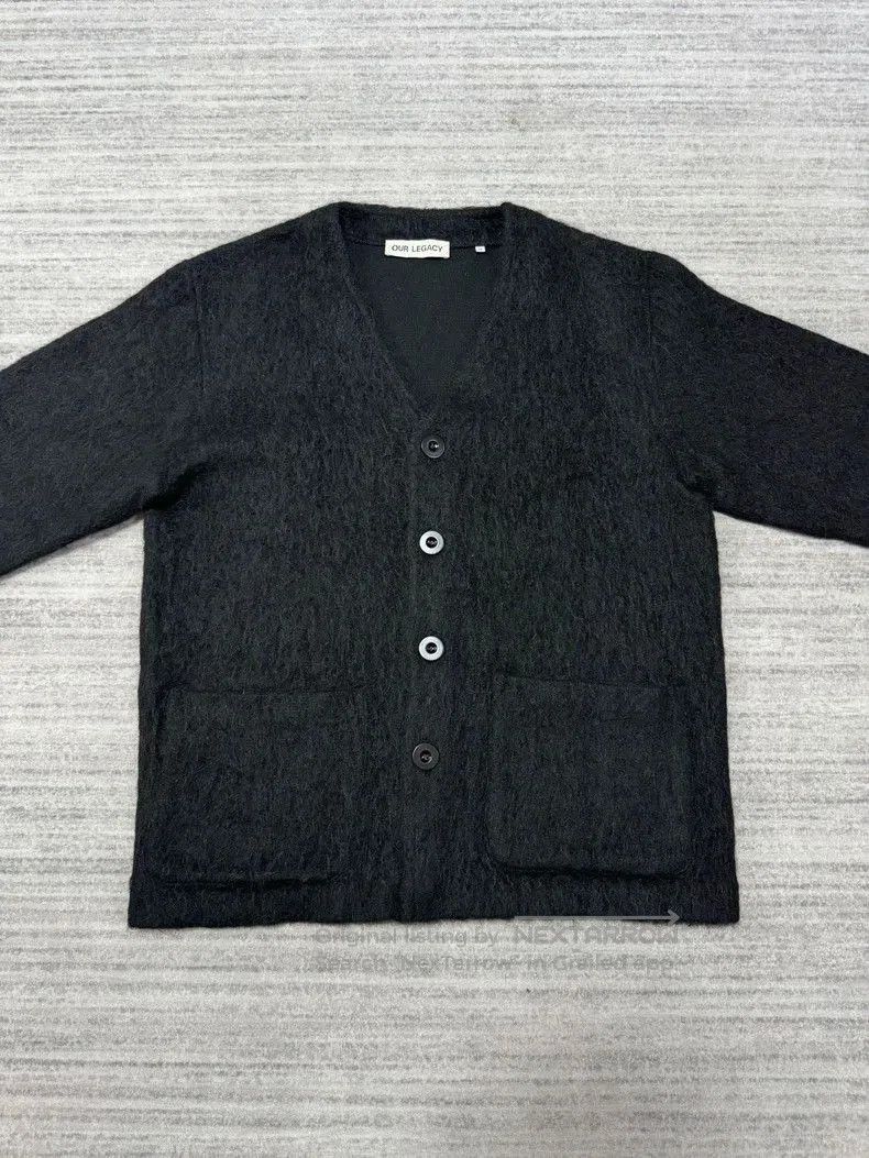 Our Legacy Our Legacy Mohair Cardigan in Black. Size US M / EU 48-50 / 2 - 2 Thumbnail