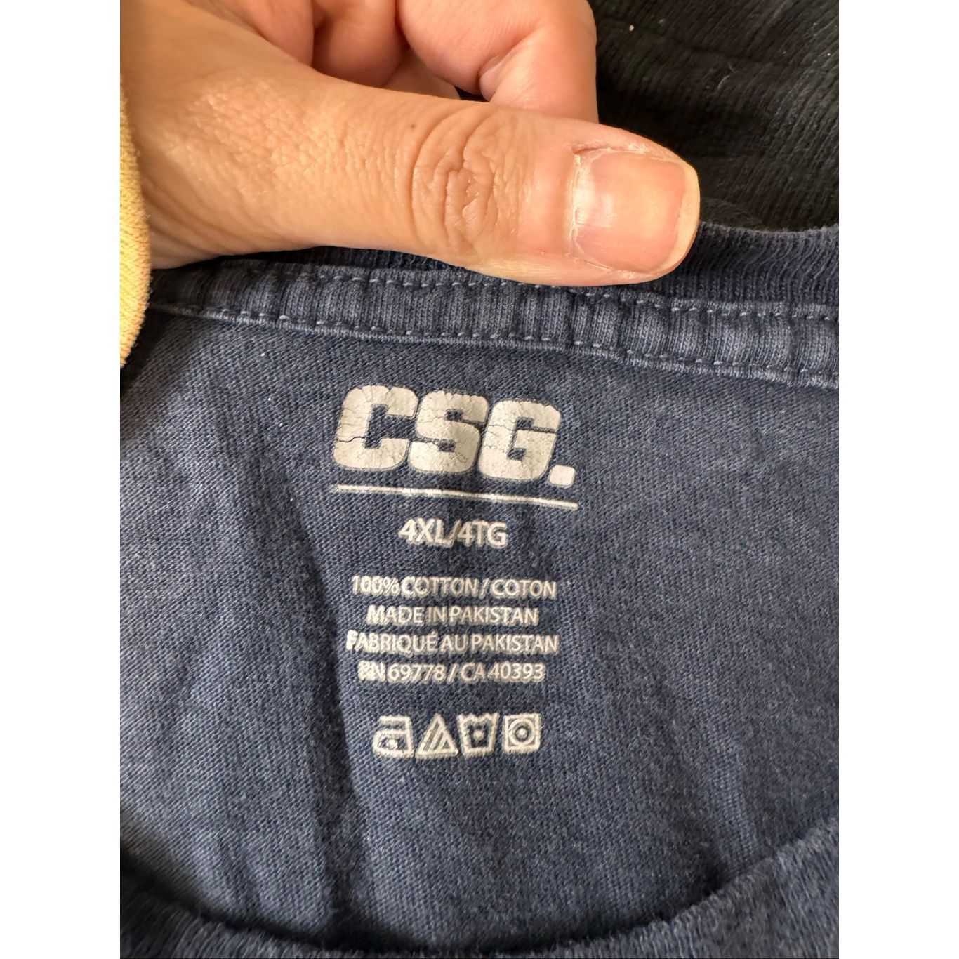 Other CSG Men’s Navy Blue Short Sleeve T-Shirt 4XL Big & Tall 100% Size US XXL / EU 58 / 5 - 2 Thumbnail