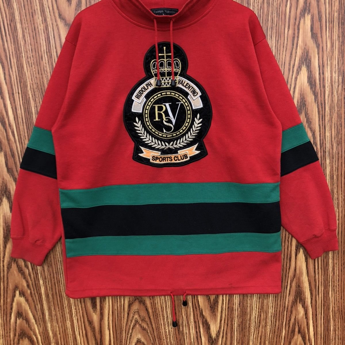 Vintage Vintage 90s Rudolph Valentino Sports Club Sweatshirts Size US L / EU 52-54 / 3 - 4 Thumbnail