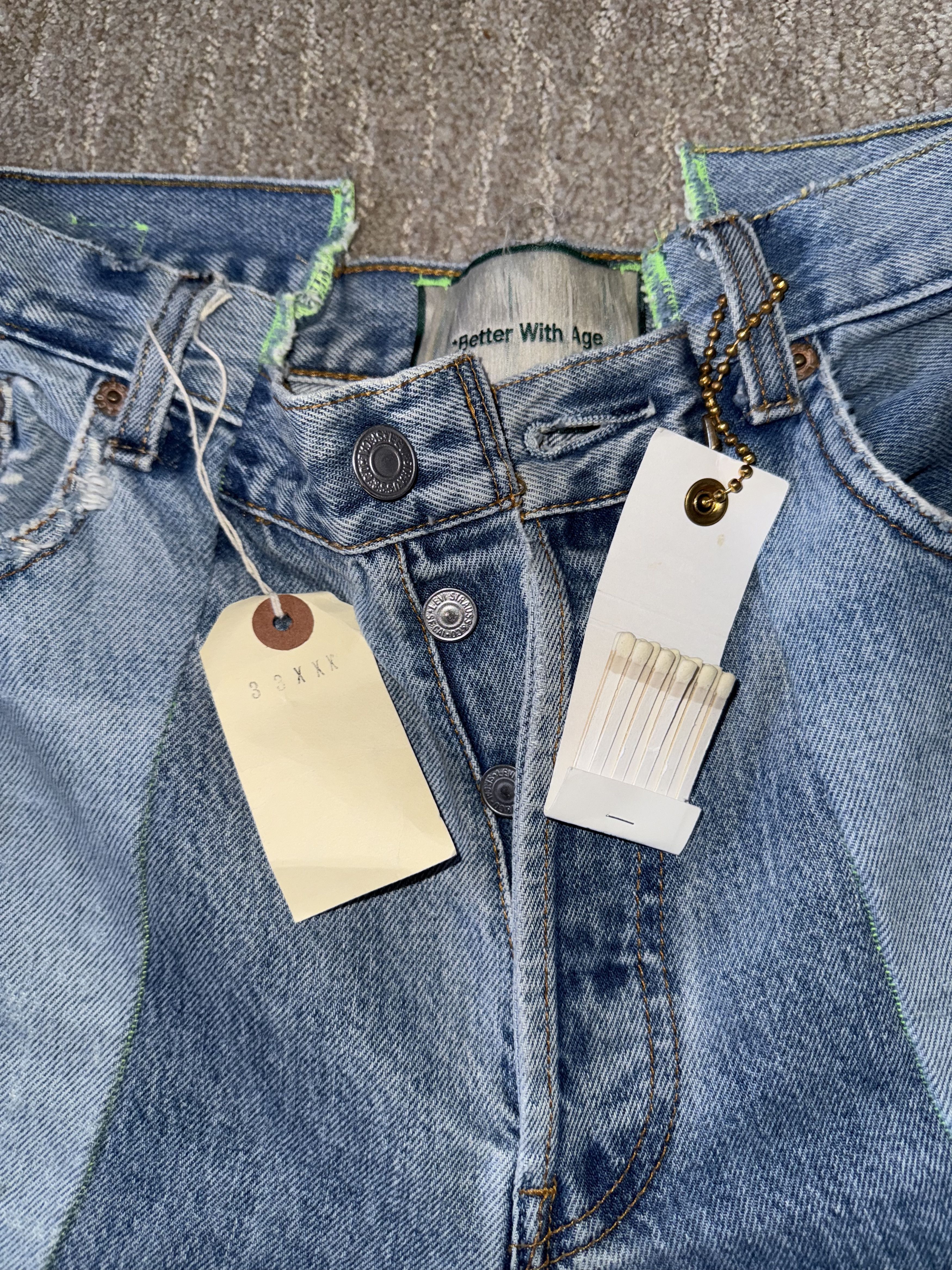Better With Age Monroe Denim Shorts Size US 33 - 3 Thumbnail