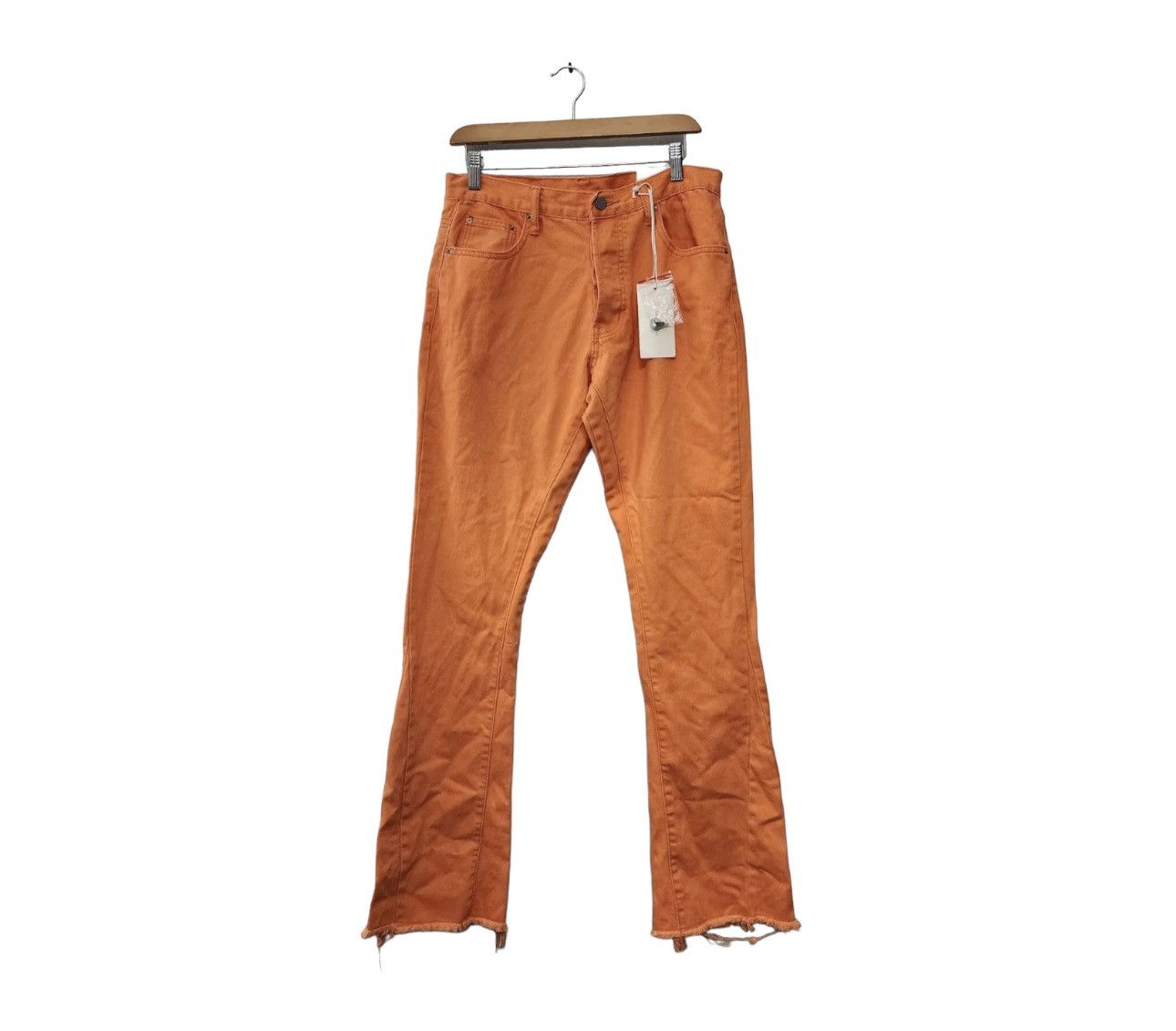 MNML Brand New Orange flare denim pants Size US 30 / EU 46 - 2 Thumbnail