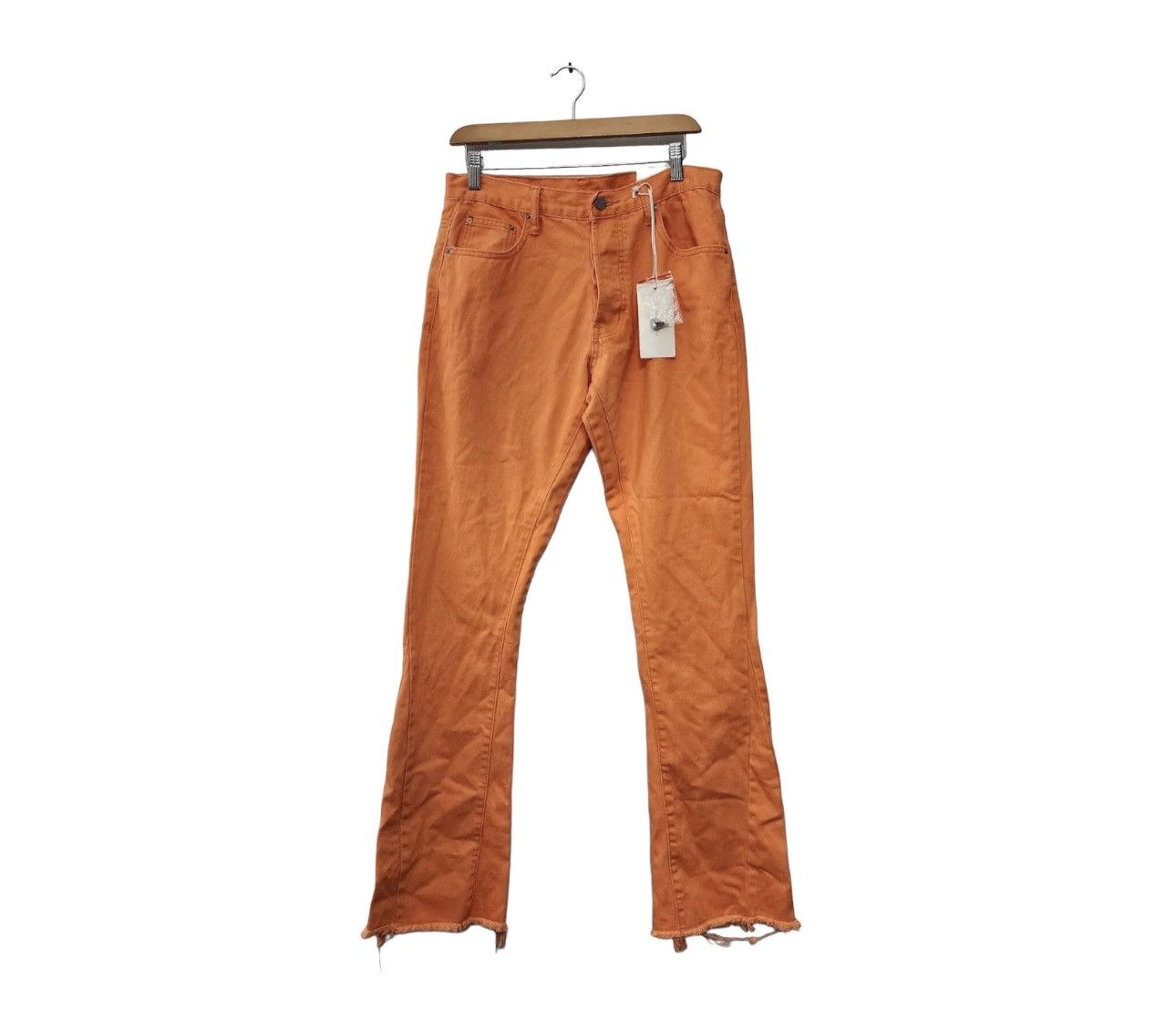 Image of Archival Clothing x Avant Garde Orange Flare Denim Pants, Men's (Size 30)