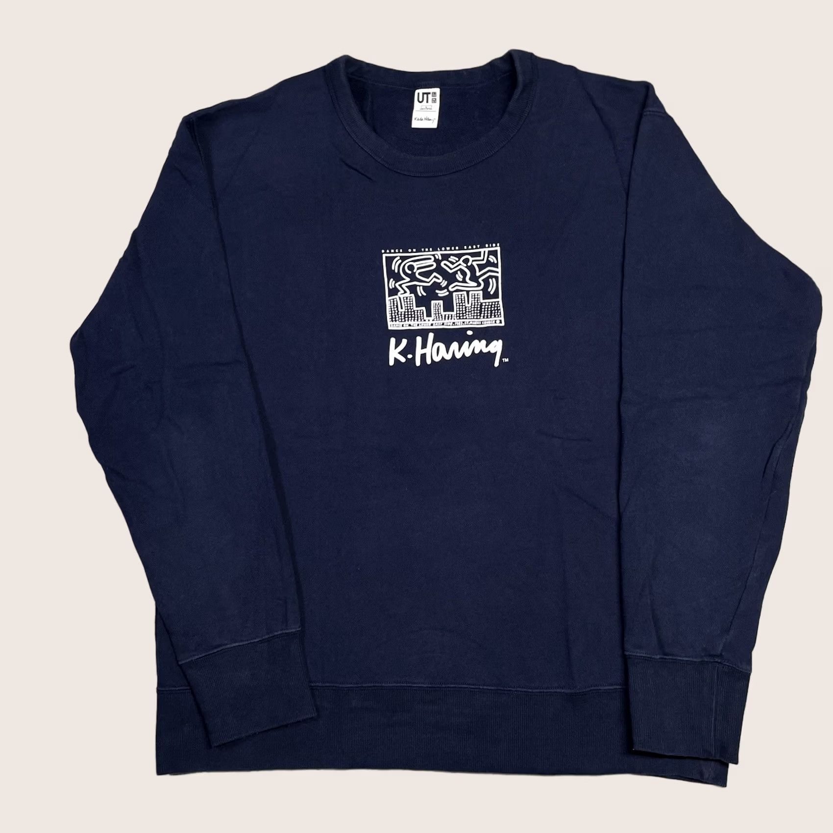 Uniqlo VINTAGE Keith Haring Sweatshirt Mens L Blue Graphic UNIQLO Crewneck 80s 90s Art Cartoon Dance Size US L / EU 52-54 / 3 - 1 Thumbnail