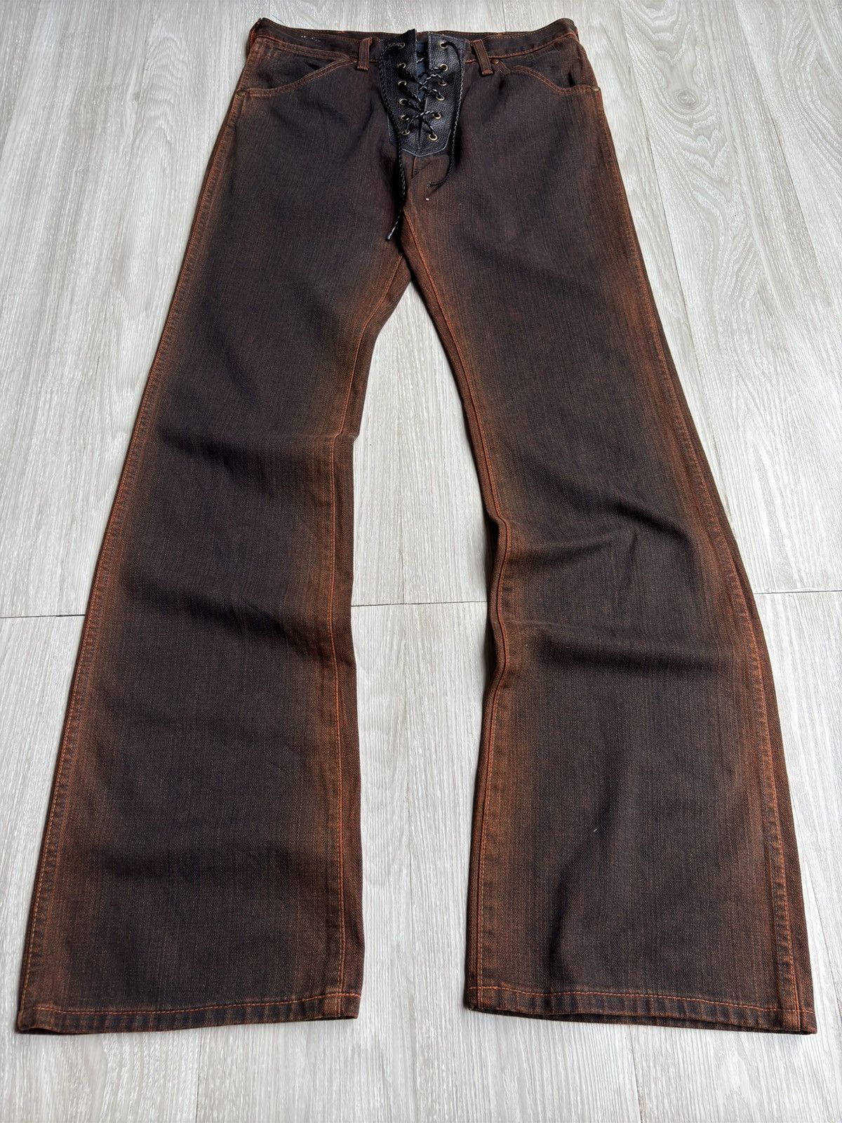 Roen HIROMU TAKAHARA Lace Up Flare Denim（Japanese brand roen roen 