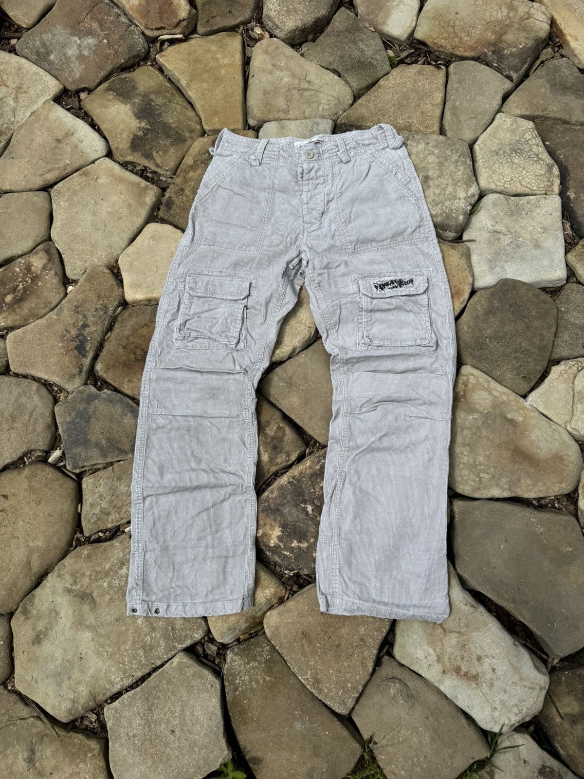 Vintage Vintage Fishbone Cargo Corduroy Pants Size US 30 / EU 46 - 2 Thumbnail