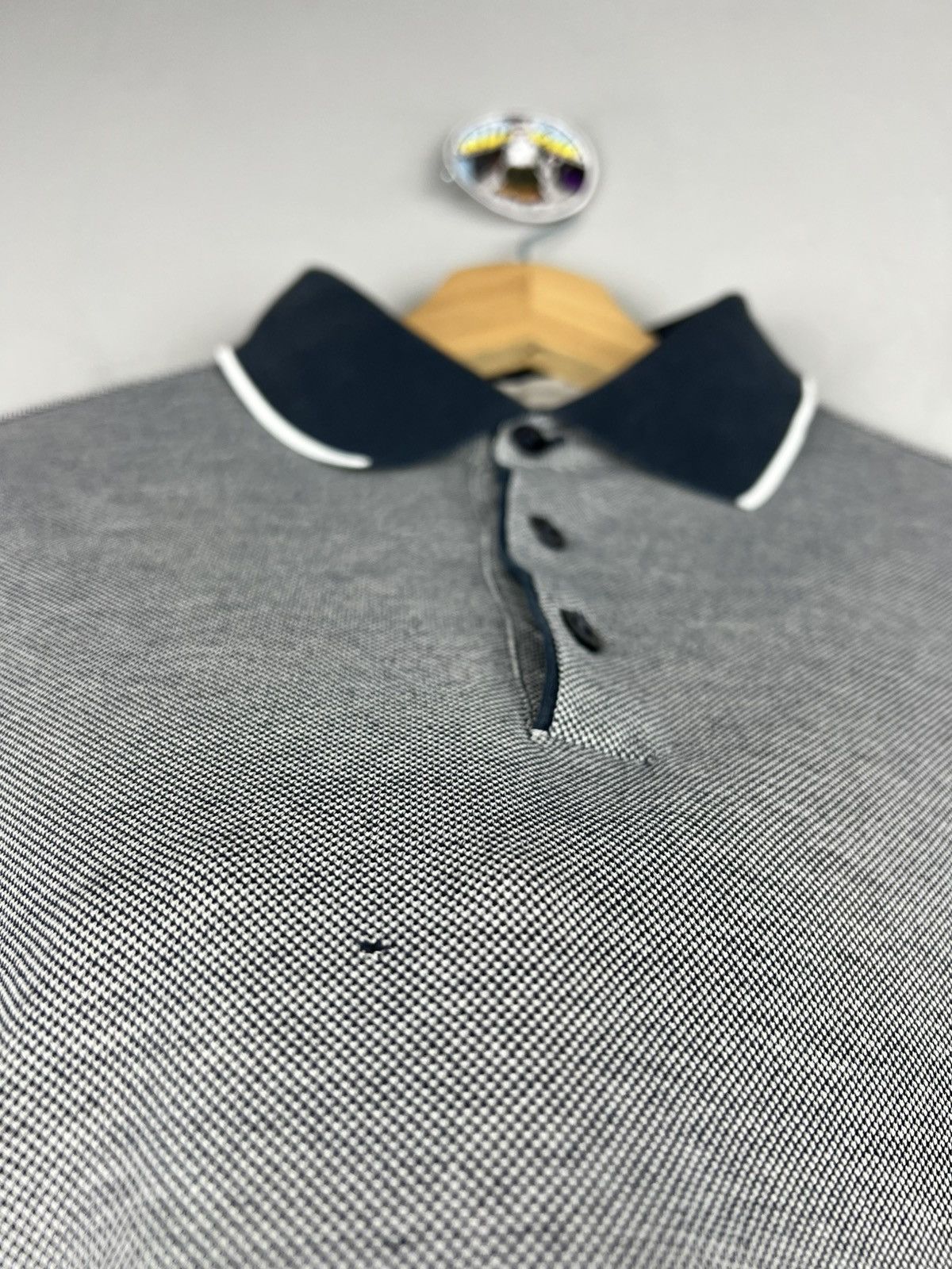 Ermenegildo Zegna Ermenegildo Zegna Grey/Navy Polo T Shirt Size US S / EU 44-46 / 1 - 10 Thumbnail