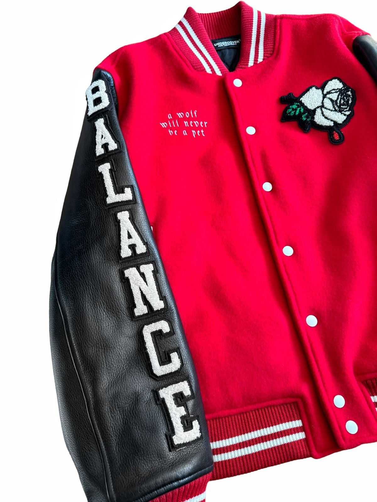 Undercover x K. Tolnoe “Wolf Pet” Rose Varsity Jacket Size US XL / EU 56 / 4 - 4 Thumbnail