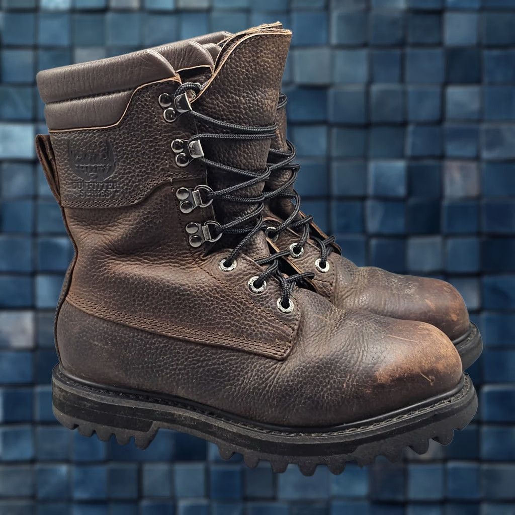 Cabelas Hiking Boots Men Size 12 M Gore Tex Steel Toe Hunting Boots Brown Black‎ Cabelas Iron Ridge GORE-TEX Steel Shank Hunting Work Boot  main image 3
