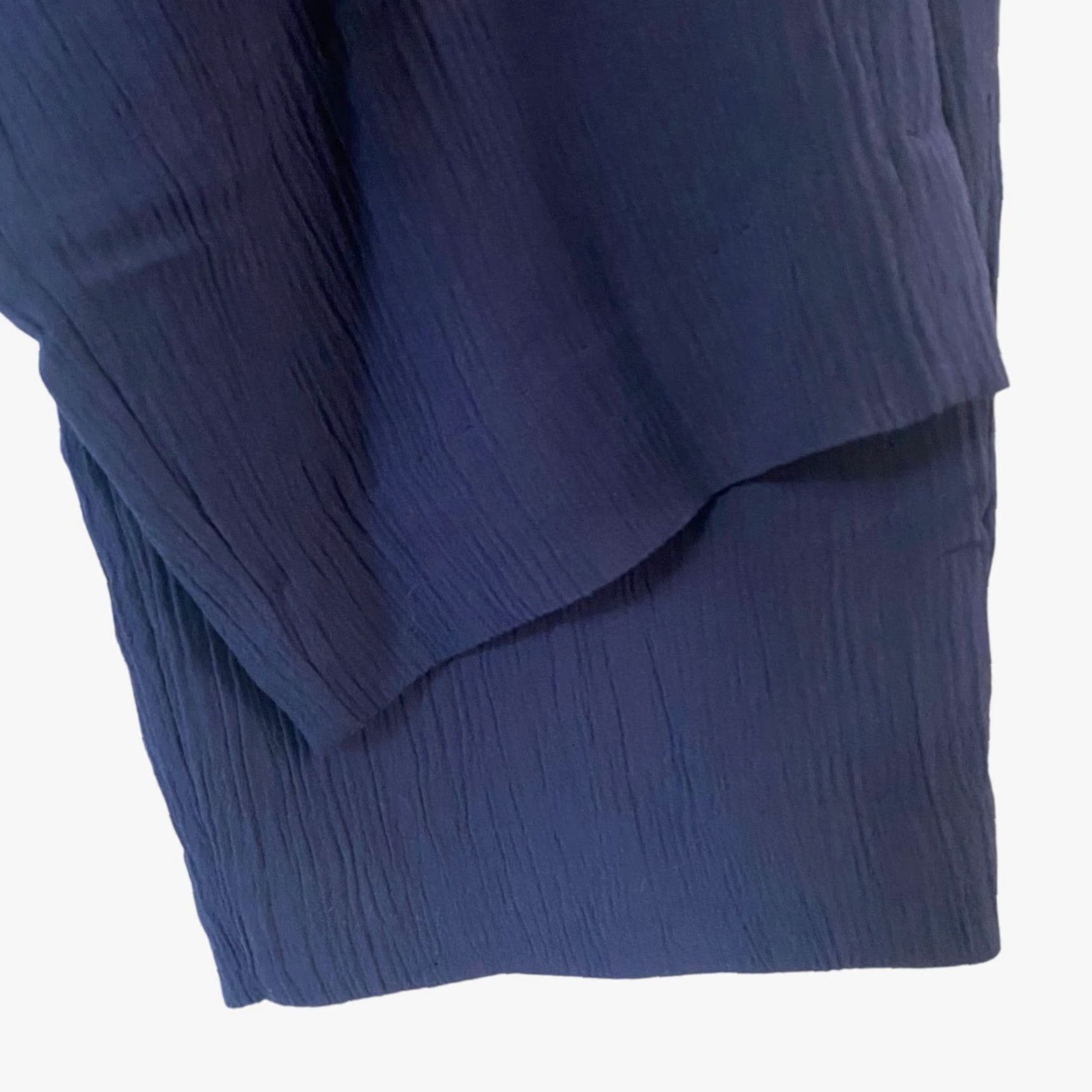 Vintage VINTAGE Expressions Pants Wide-Leg Blue Womens Small New USA Crinkled Crepe Pull On Size 28" / US 6 / IT 42 - 7 Thumbnail