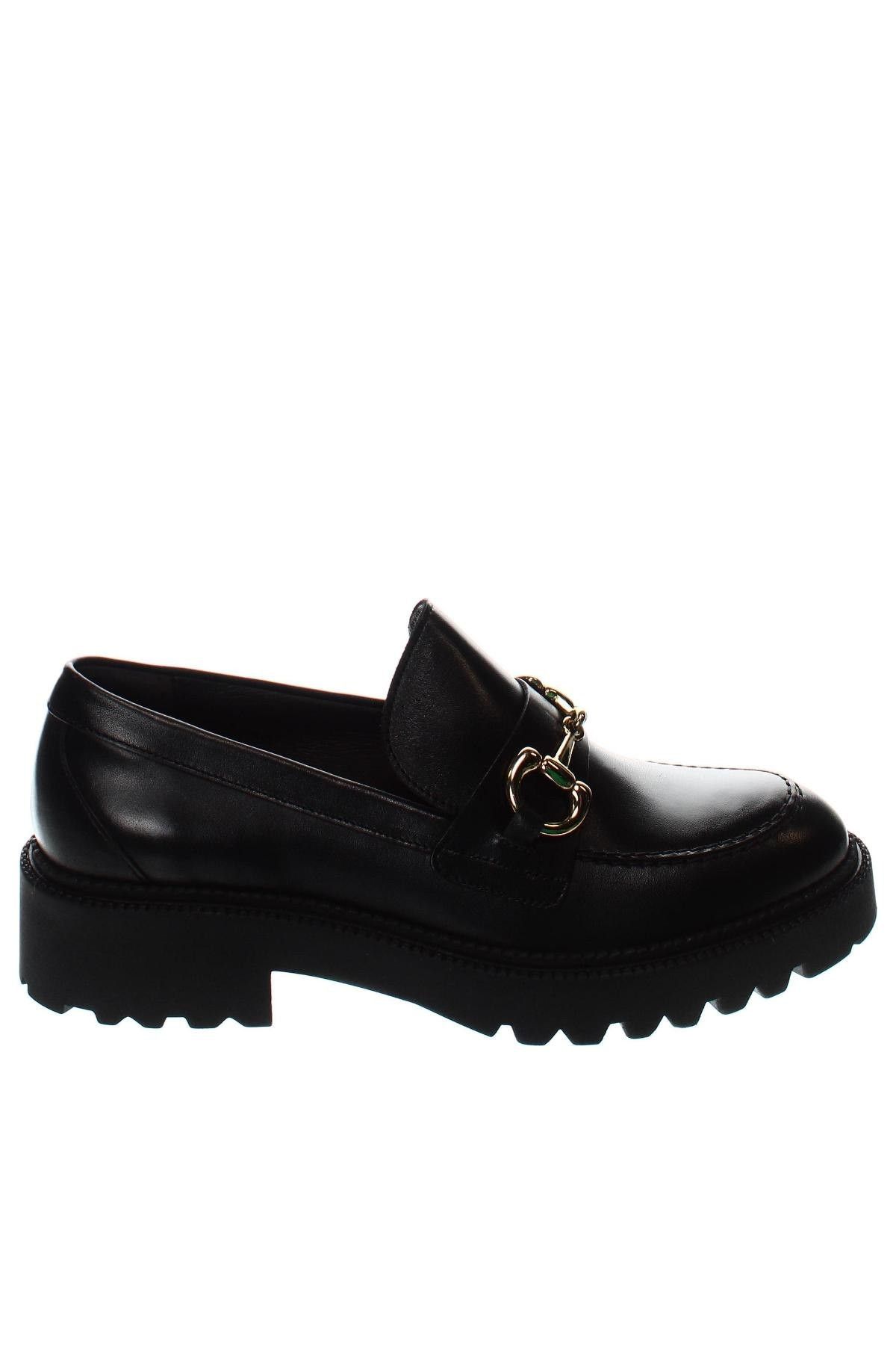 Billi Bi Black Leather Loafer Flats Size US 10 / IT 40 - 1 Thumbnail