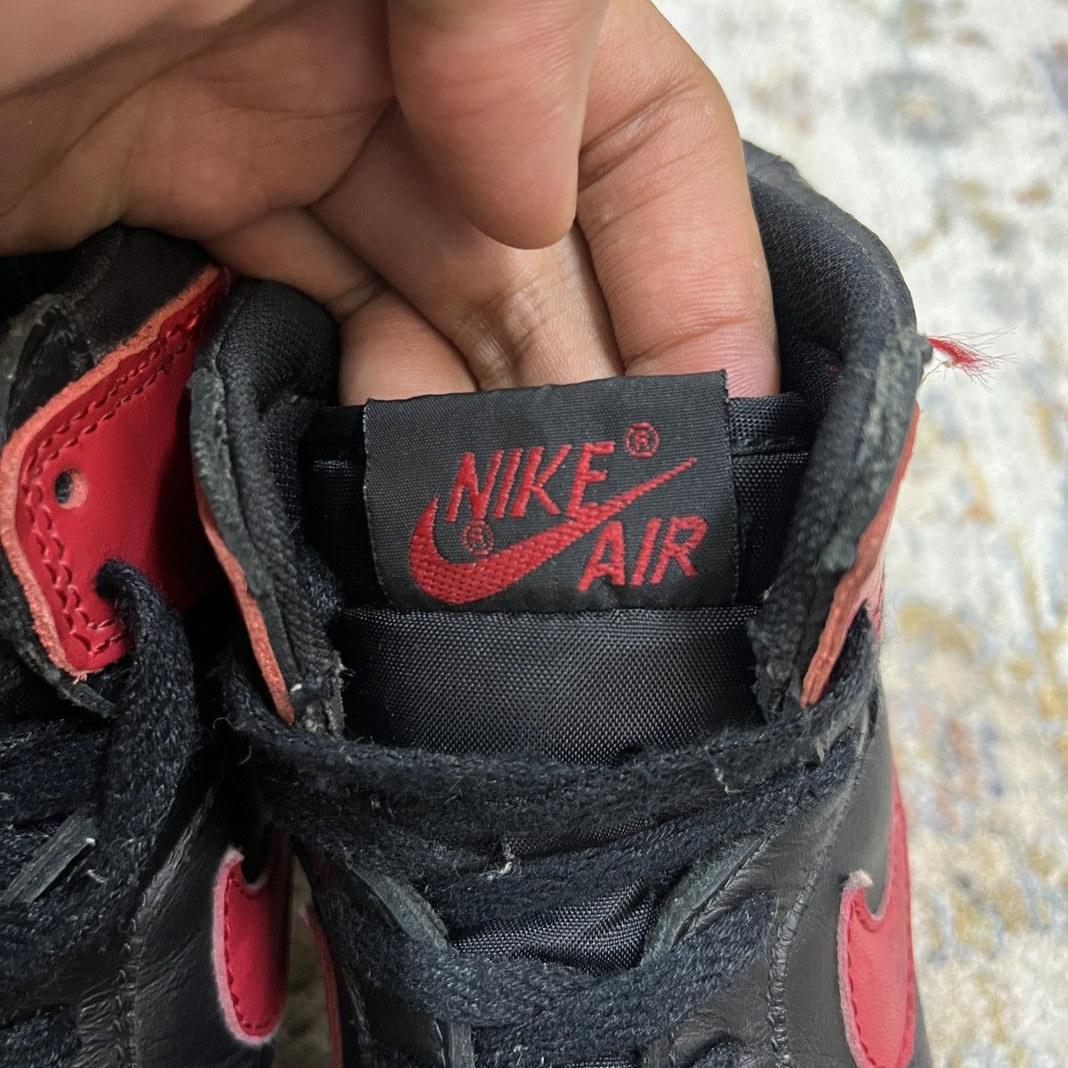 Jordan Brand × Nike Vintage 1994 Bred 1 Jordan Size US 5.5 / EU 38 - 13 Thumbnail