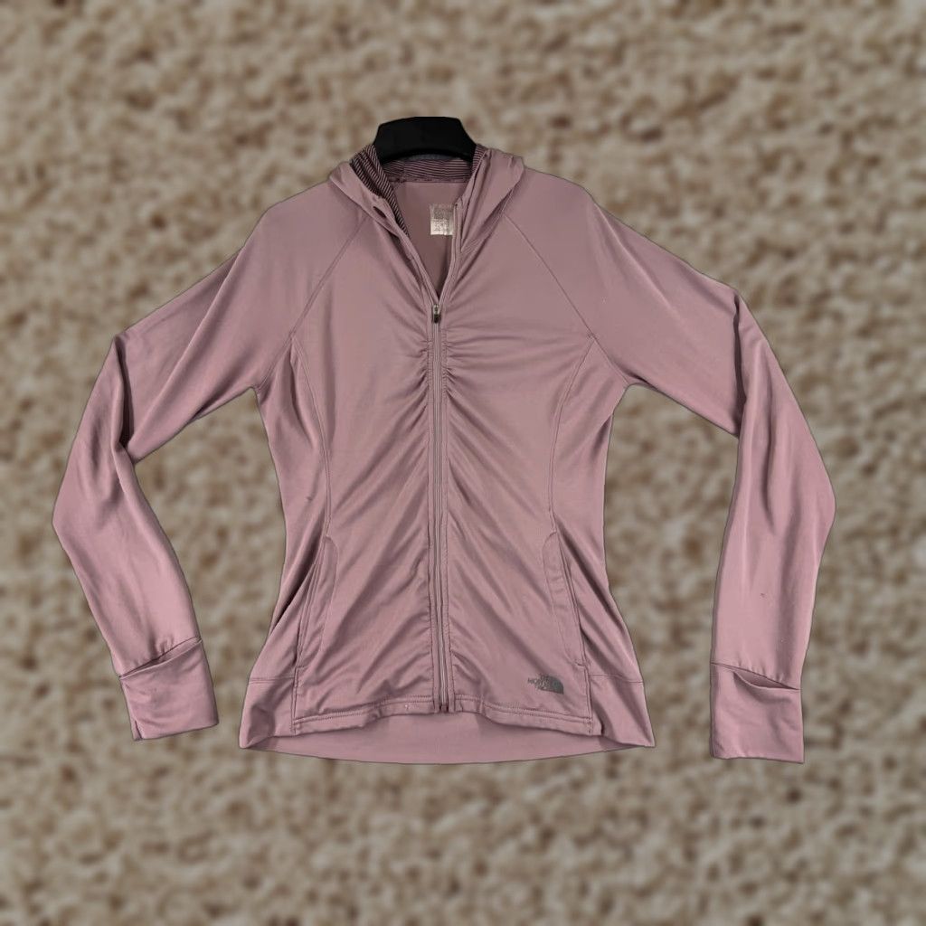The North Face The North Face Hoodie Womens S Pink Lightweight Vaporwick Poly Blend Logo Crew Neck Pullover Sweatshirt Activewear Size S / US 4 / IT 40 - 1 Thumbnail