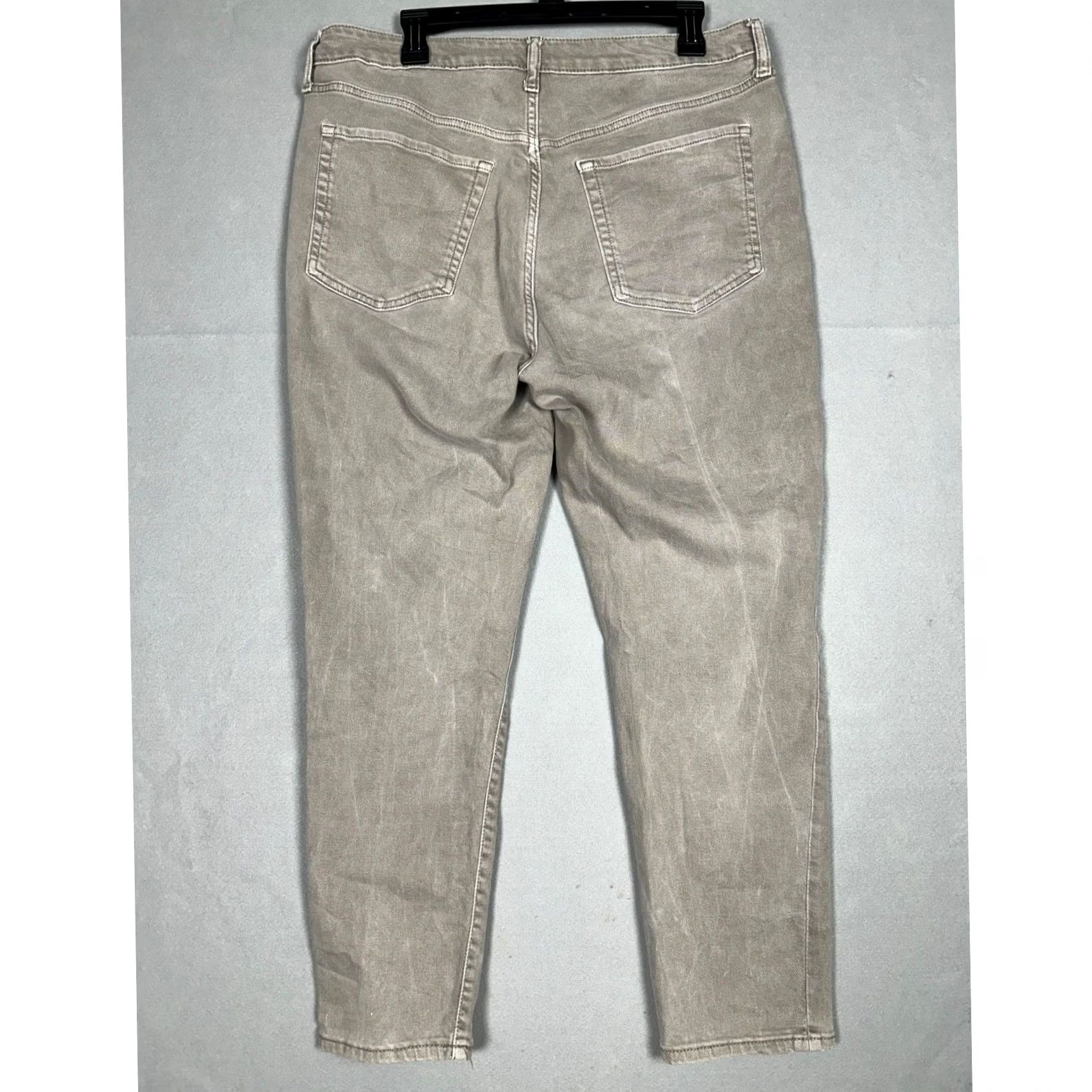 Old Navy Old Navy OG Straight Jeans Womens 14 High Rise Taupe Gray Denim 5 Pockets EUC Size 36" / US 14 / IT 50 - 2 Thumbnail