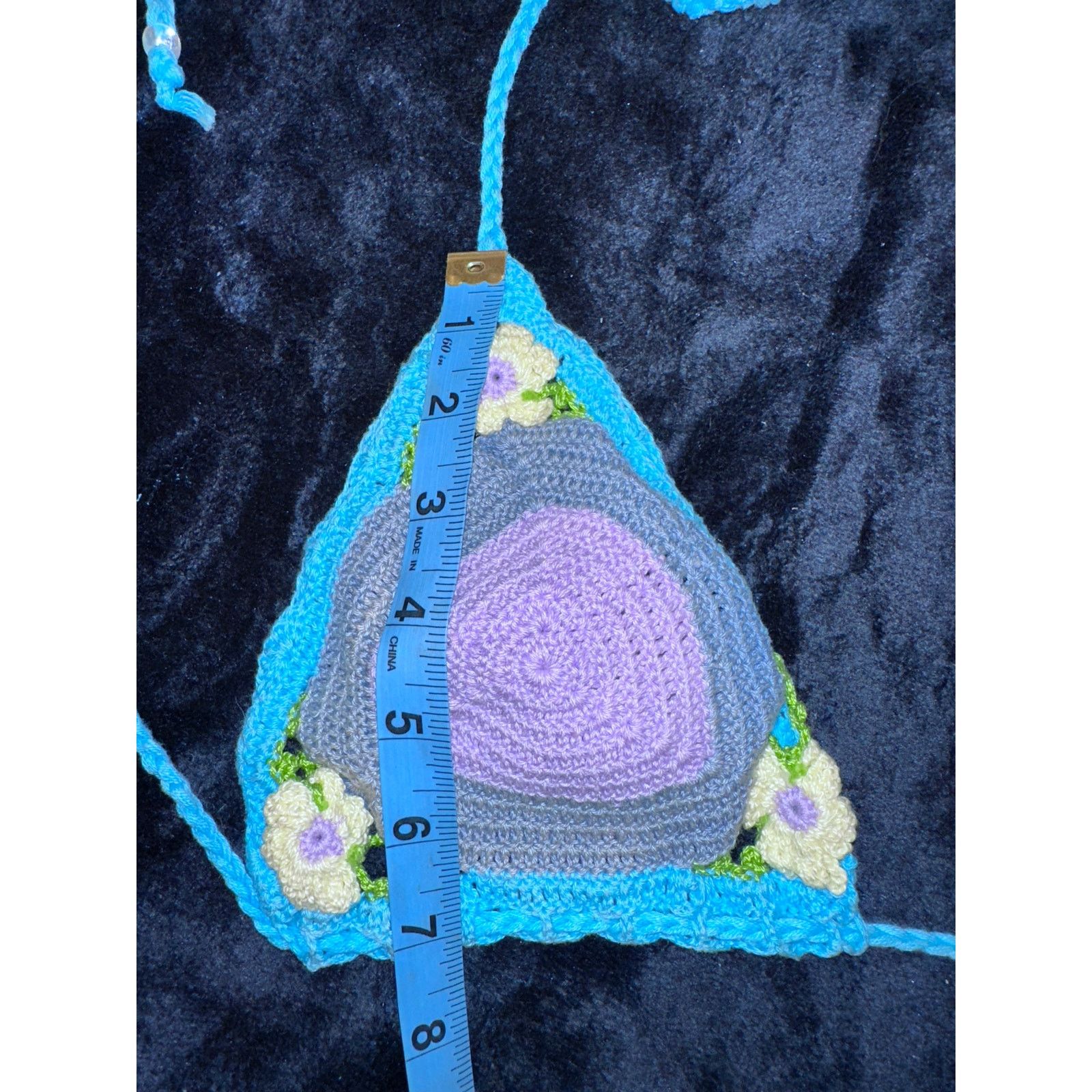 Other NWT GORGEOUS HANDMADE BOHO COTTON CROCHET BIKINI TOP L Size L / US 10 / IT 46 - 7 Thumbnail