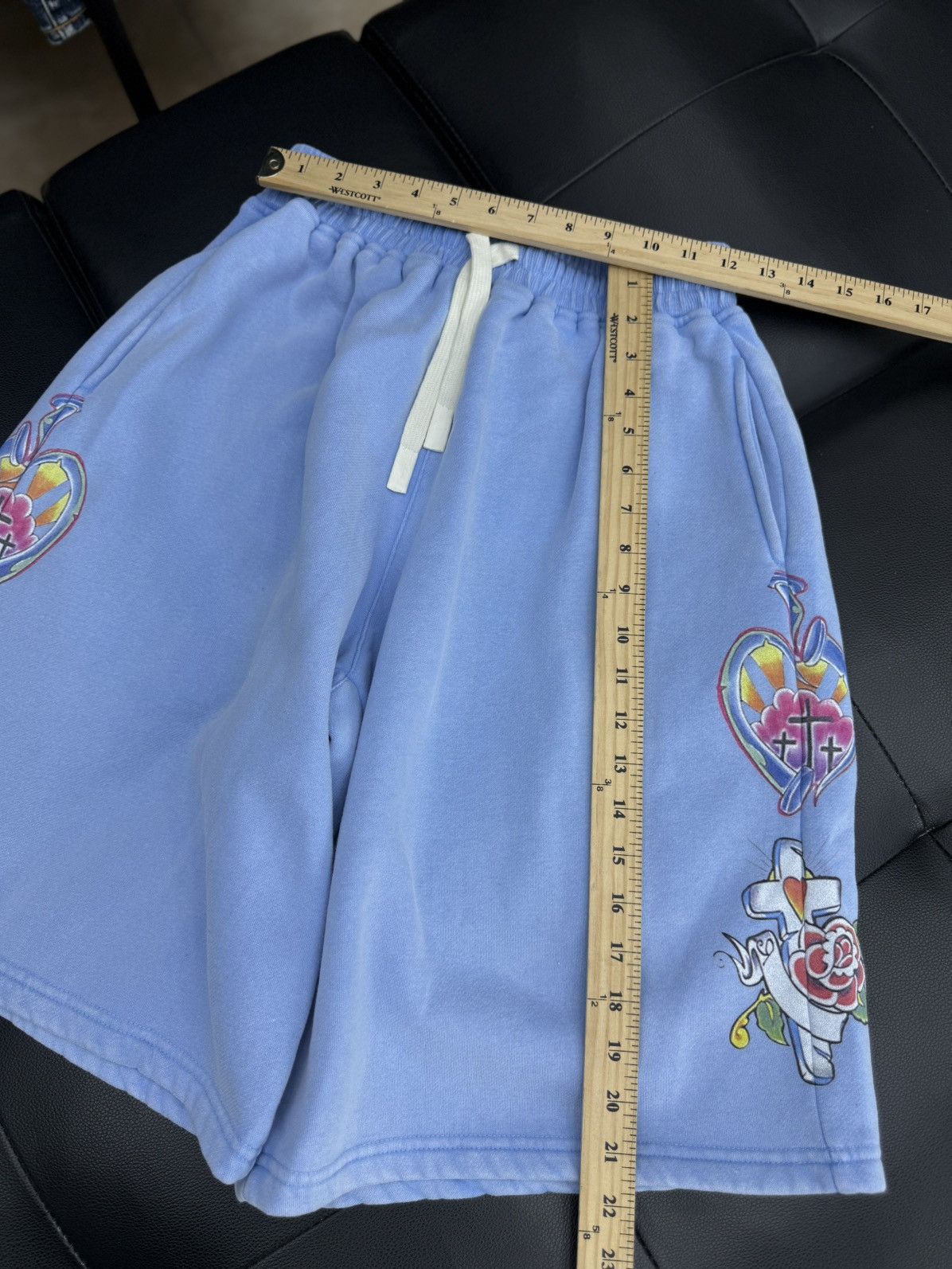 Other We Are Righteous Blue Cotton Shorts Size Large (NEW) Size US 33 - 6 Thumbnail