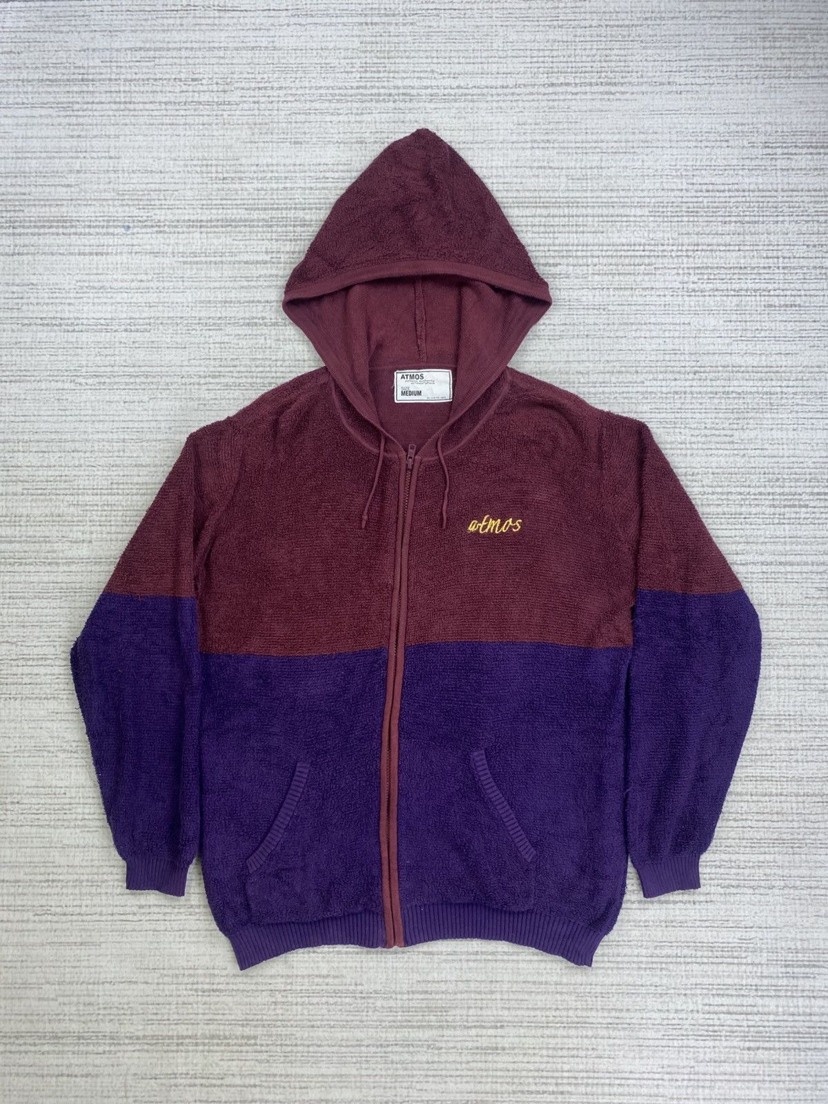 atmos Vintage Atmos Embroidery Logo Two Tone Colour Zipper Hoodie Size US M / EU 48-50 / 2 - 1 Thumbnail